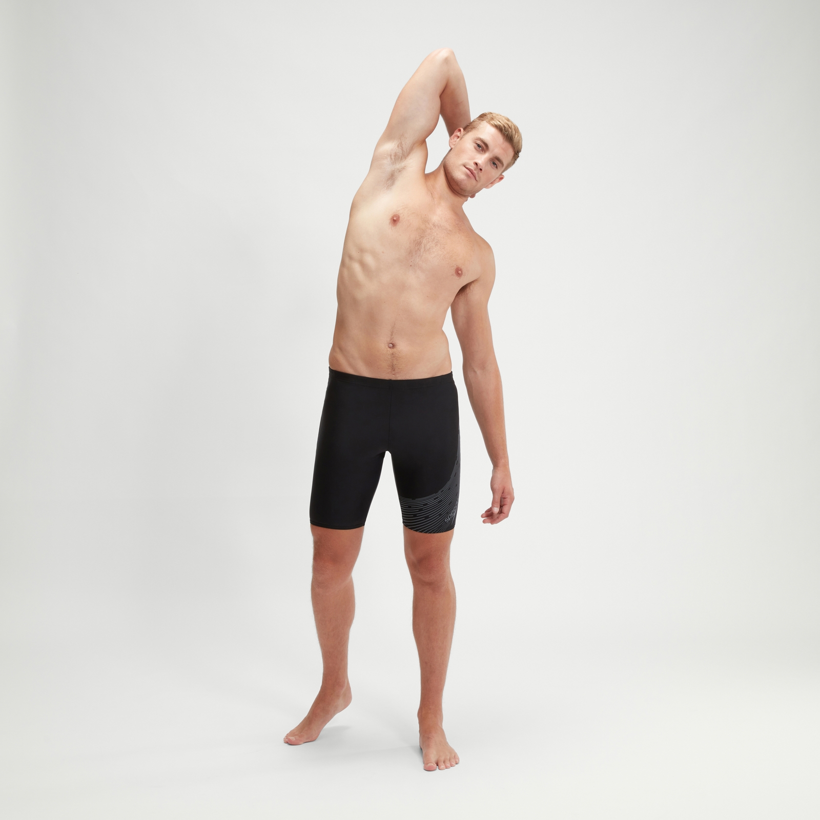 Photos - Swimwear Speedo Men's Medley Logo Jammer Black/Grey 