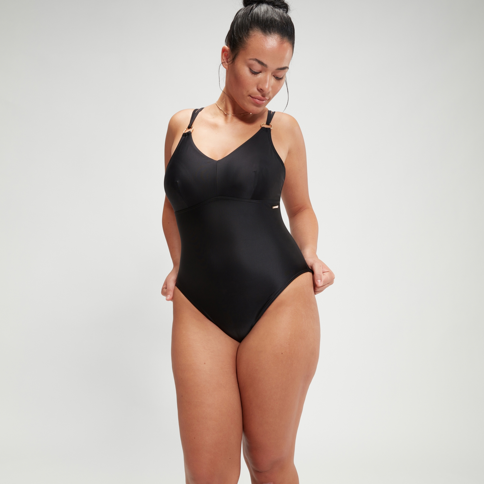 Women's Shaping Strappy Swimsuit Black