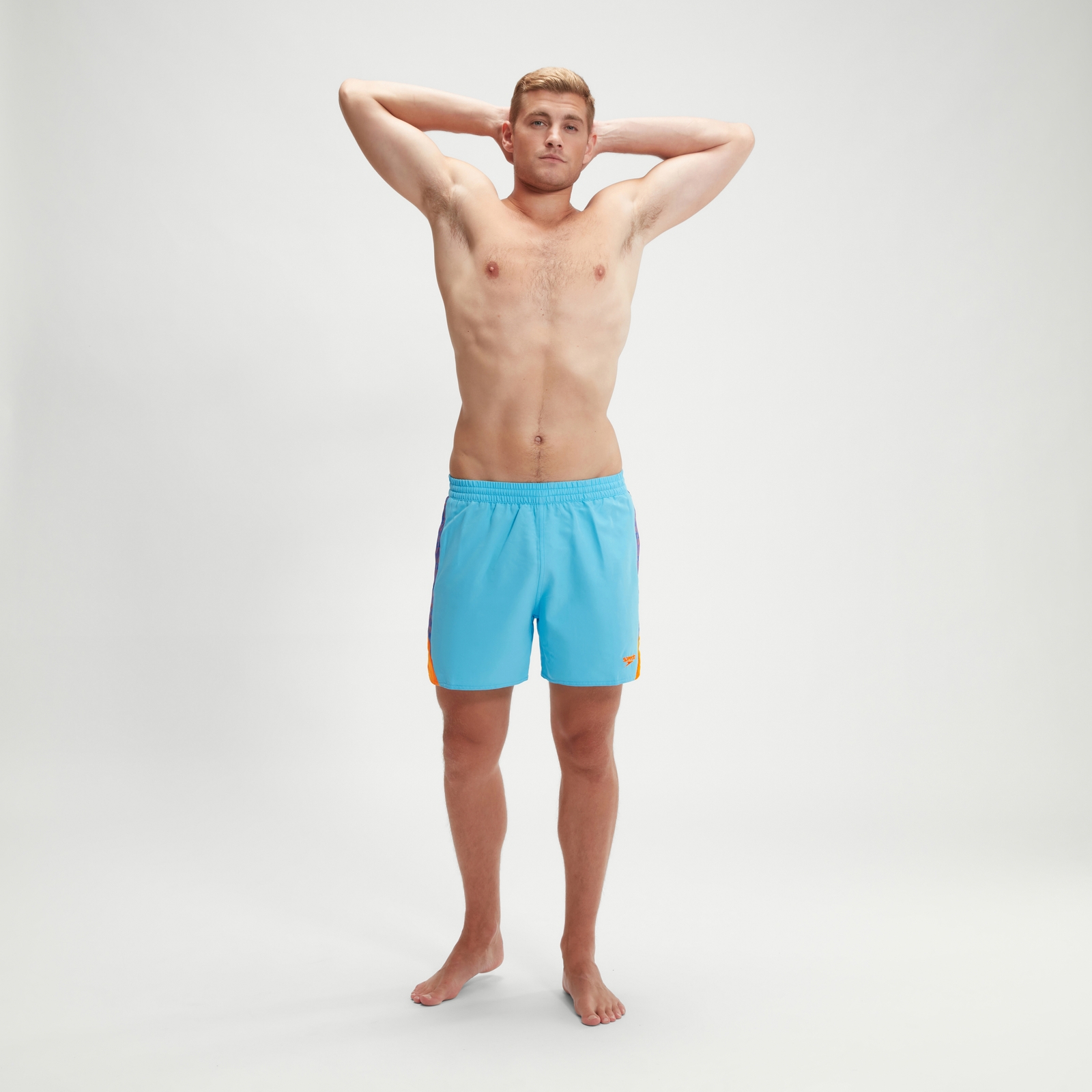 Men's Hyper Boom Splice 16'' Swim Shorts Blue/Orange