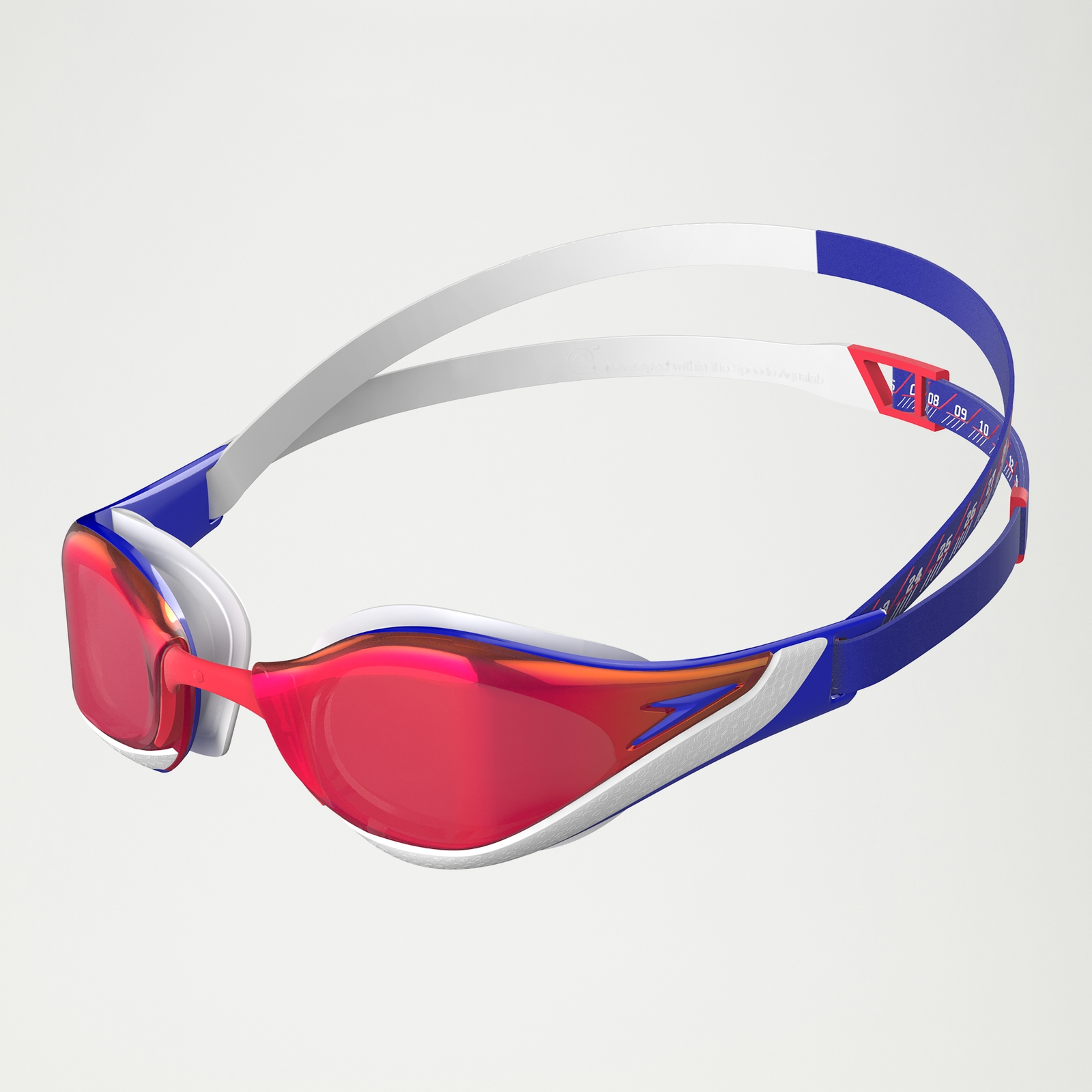 Adult Fastskin Pure Focus Mirror Goggles Red/Blue