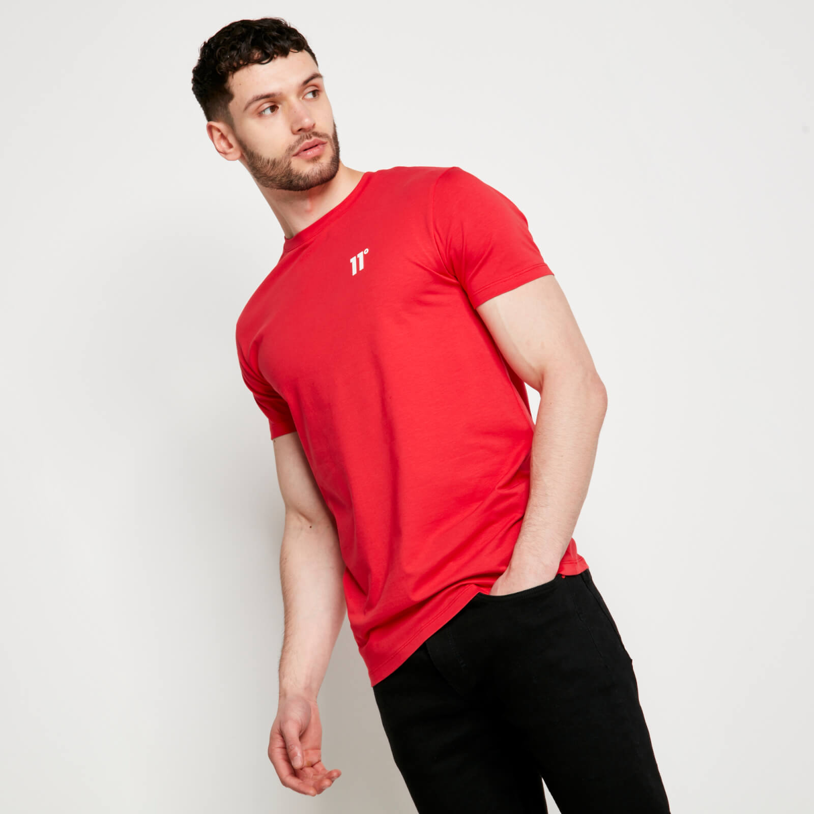 core muscle fit t-shirt - goji berry red - xs