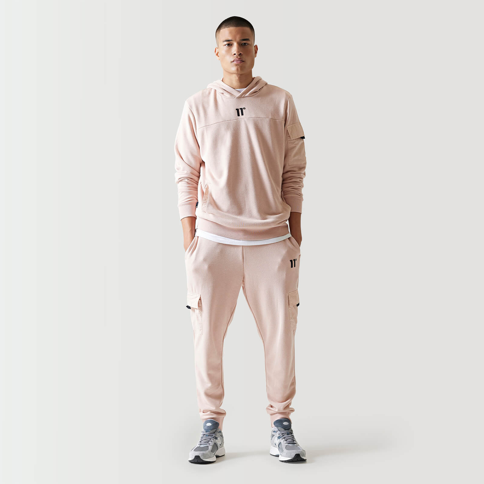 11 Degrees Woven Pocket Joggers - Putty Pink - XS from 11 Degrees
