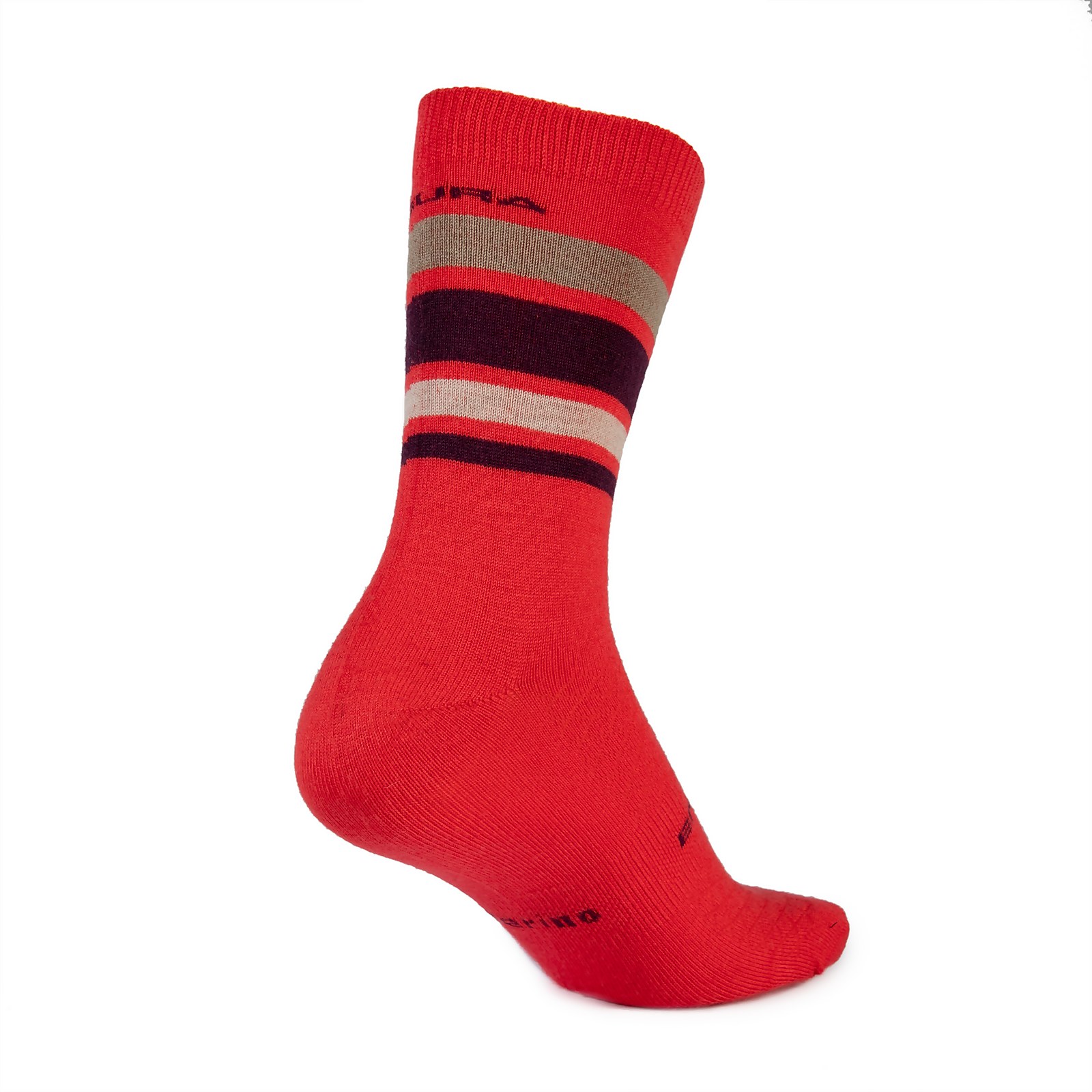 Endura Baabaa Merino Stripe Socks - Pomegranate | Extra 10% off first order.