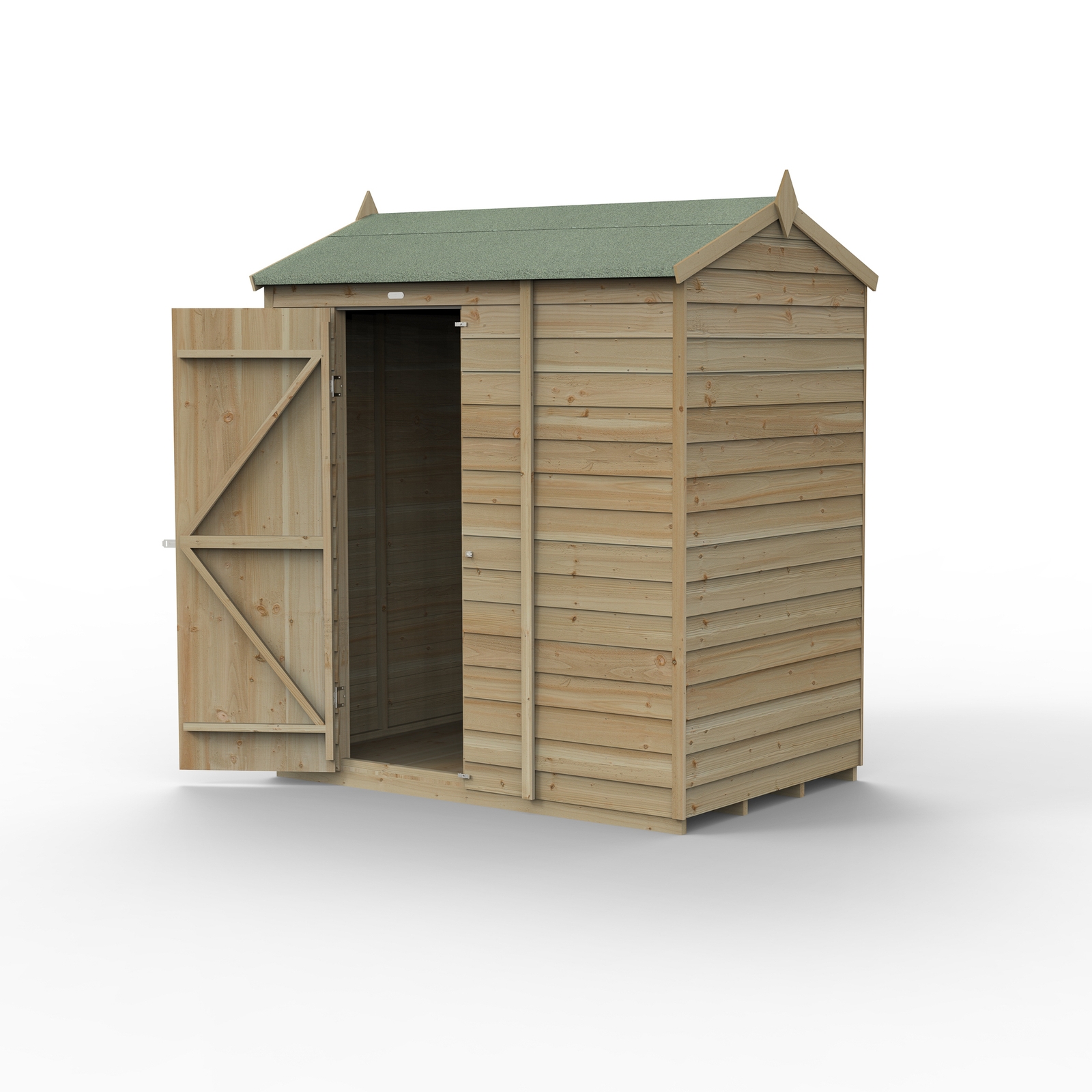 Forest Garden 4LIFE Reverse Apex Shed 6 x 4ft - Single Door No Window (Home Delivery)