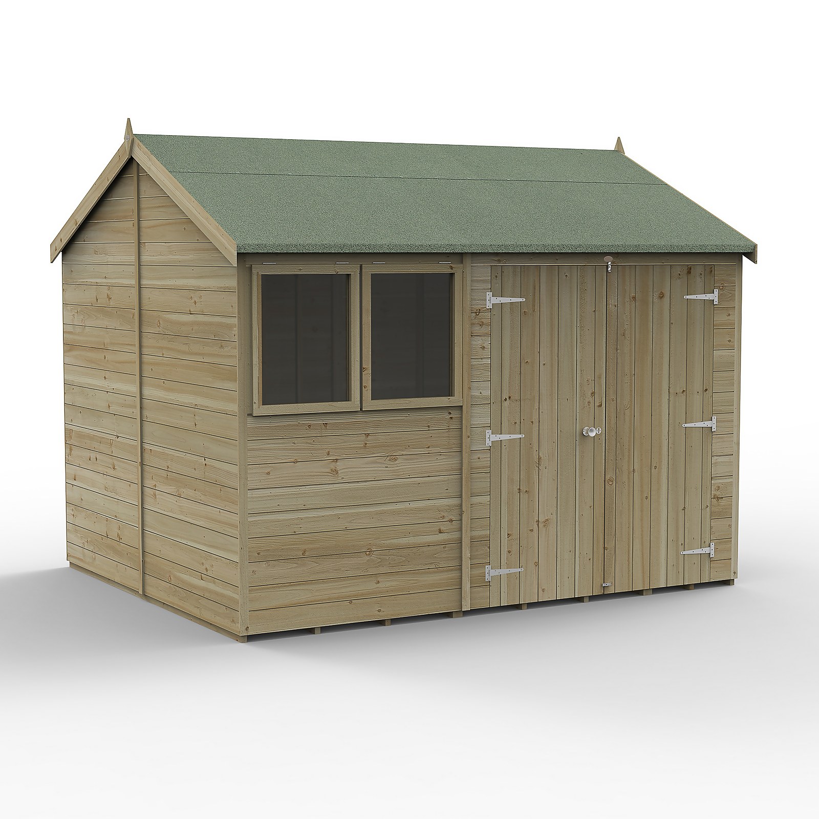 Timberdale 10x8 Reverse Apex Shed - Double Door (Home Delivery)