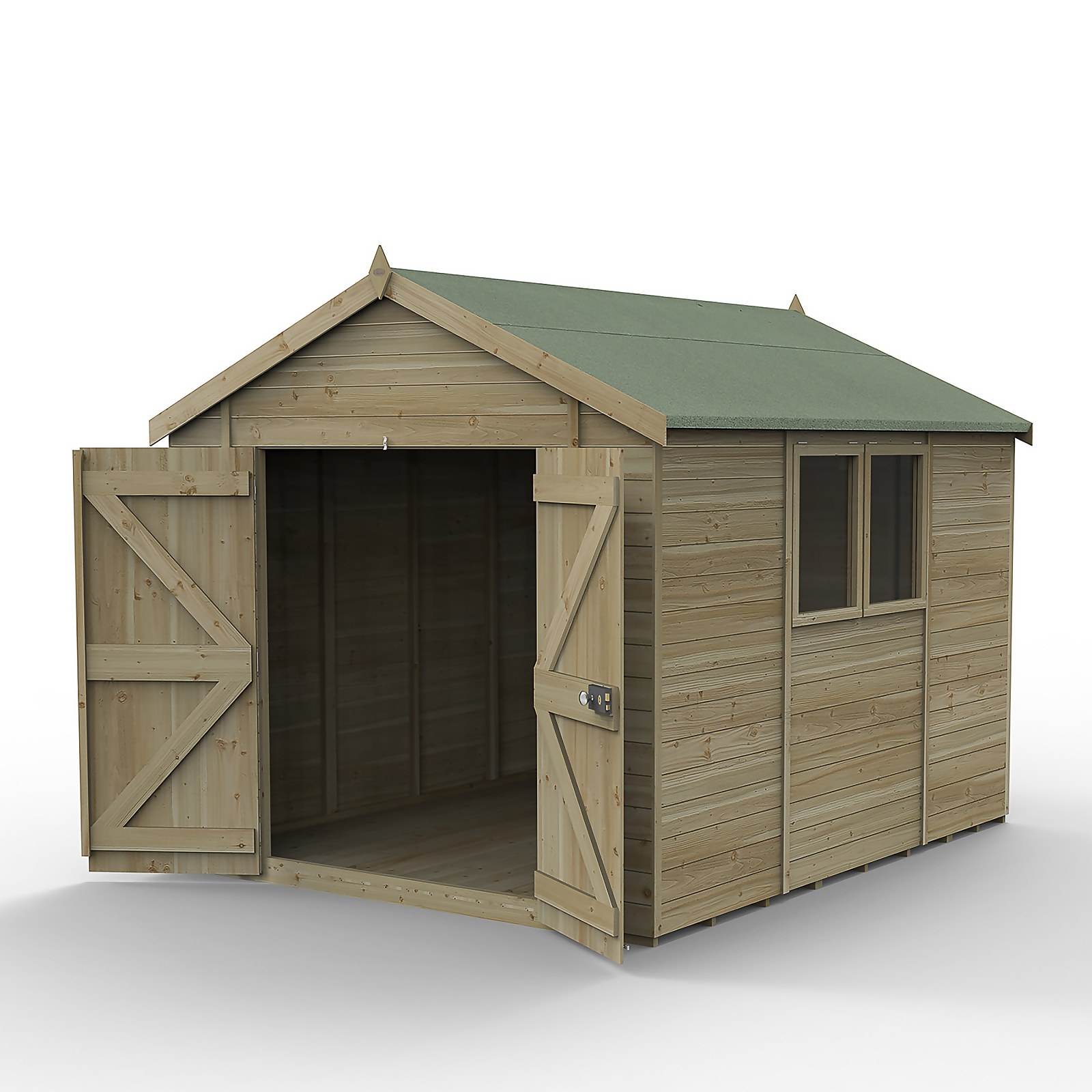 Timberdale 10x8 Apex Shed - Double Door (Home Delivery)