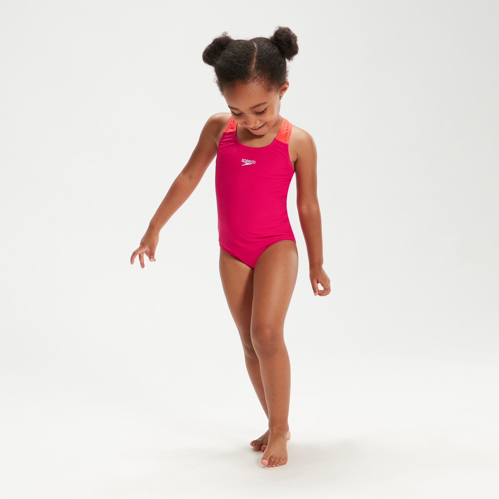 Girls Learn to Swim Medalist Swimsuit Pink/Coral