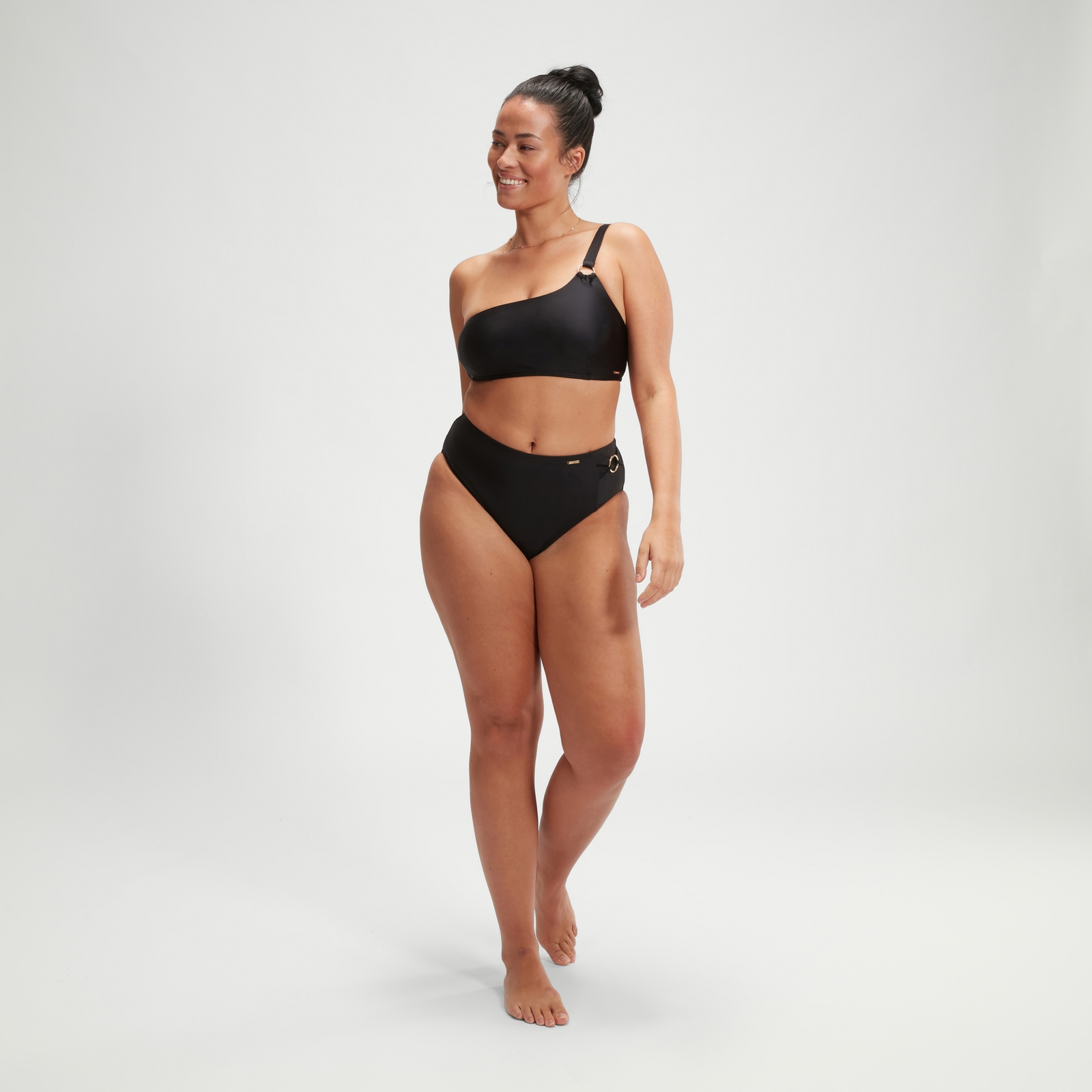 Women's Shaping Asymmetric Bikini Top Black