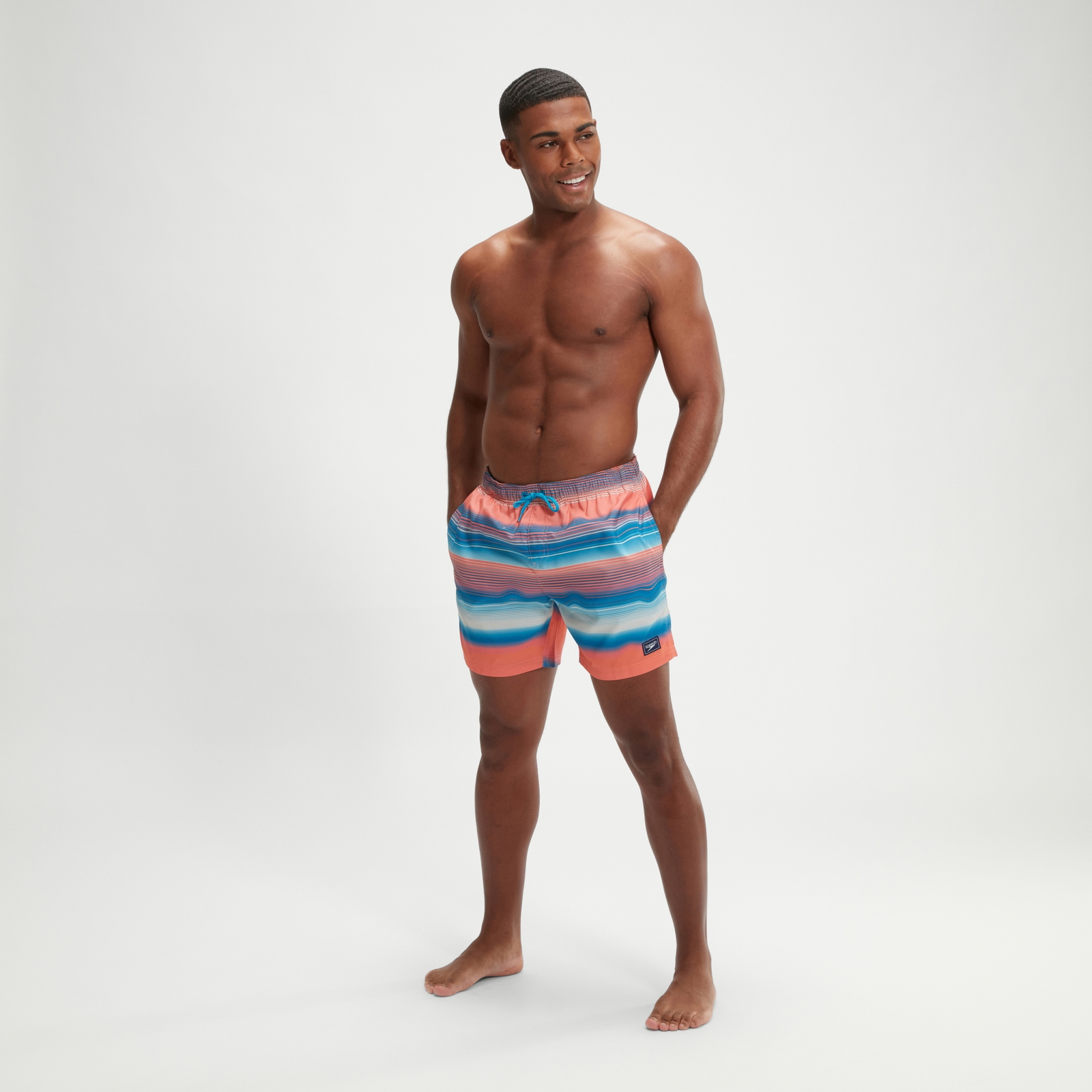 Men's Placement Leisure 16'' Swim Shorts Blue/Pink