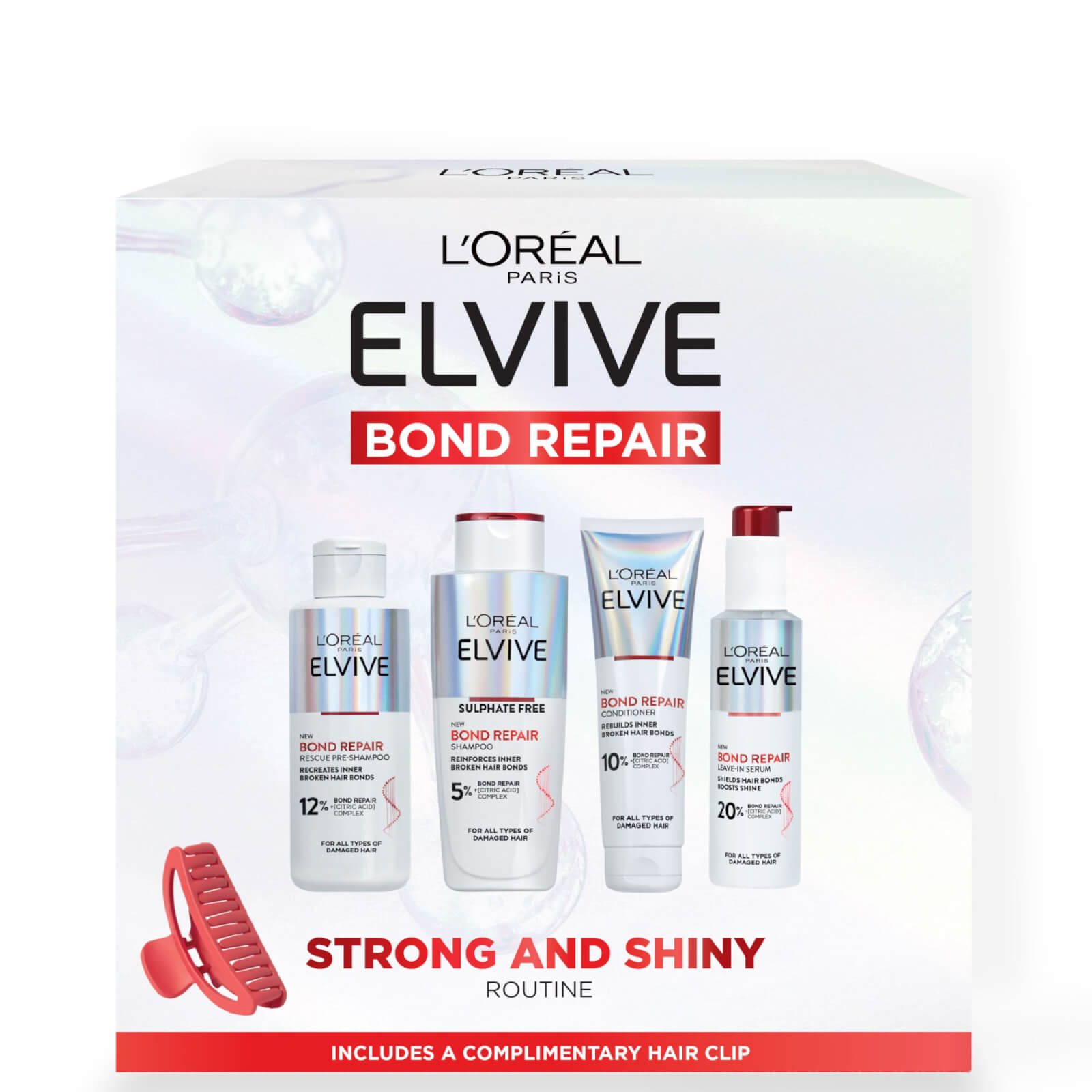 

L'Oréal Paris Elvive Bond Repair Strong and Shiny Routine
