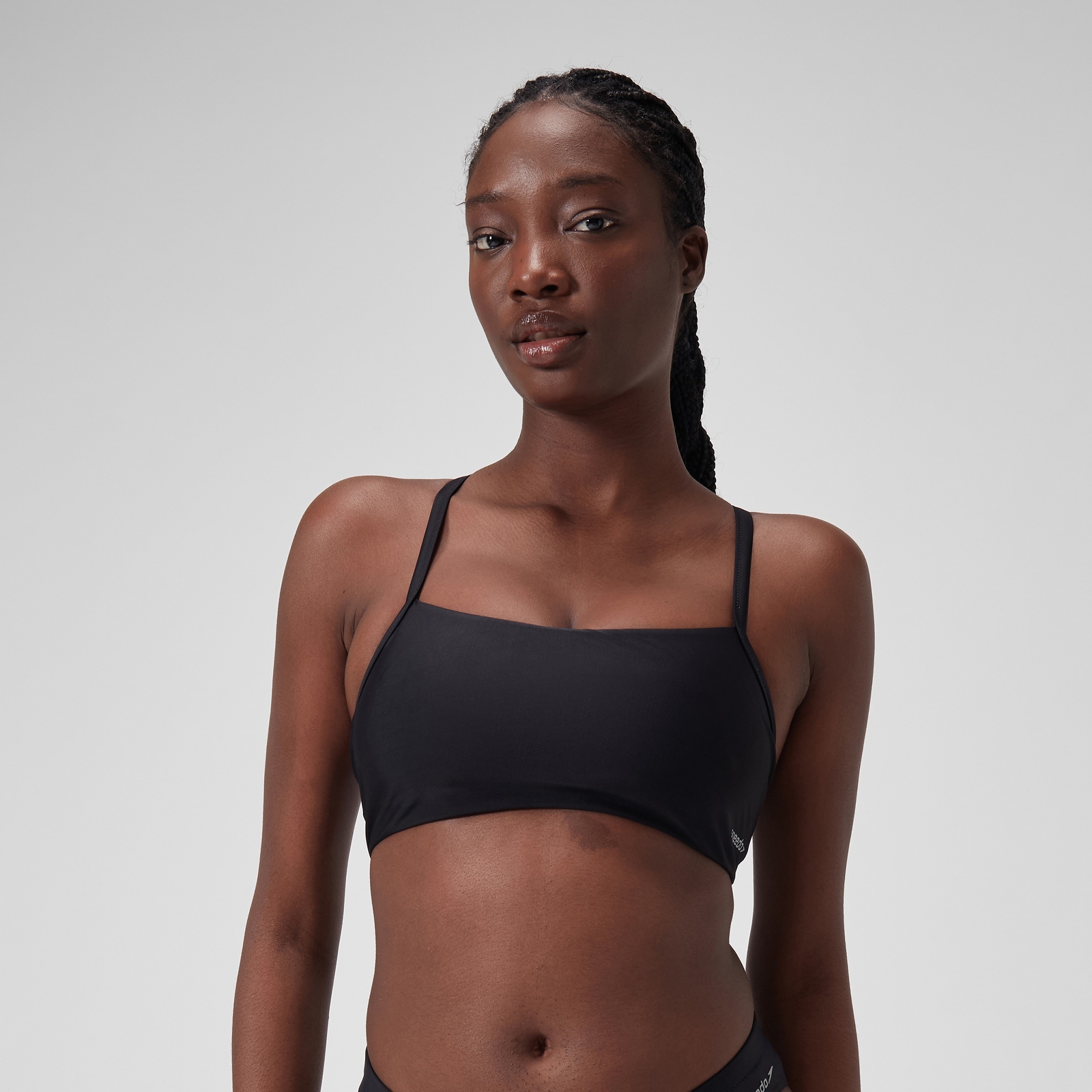 Women's Racerback Crop Top Dark Grey