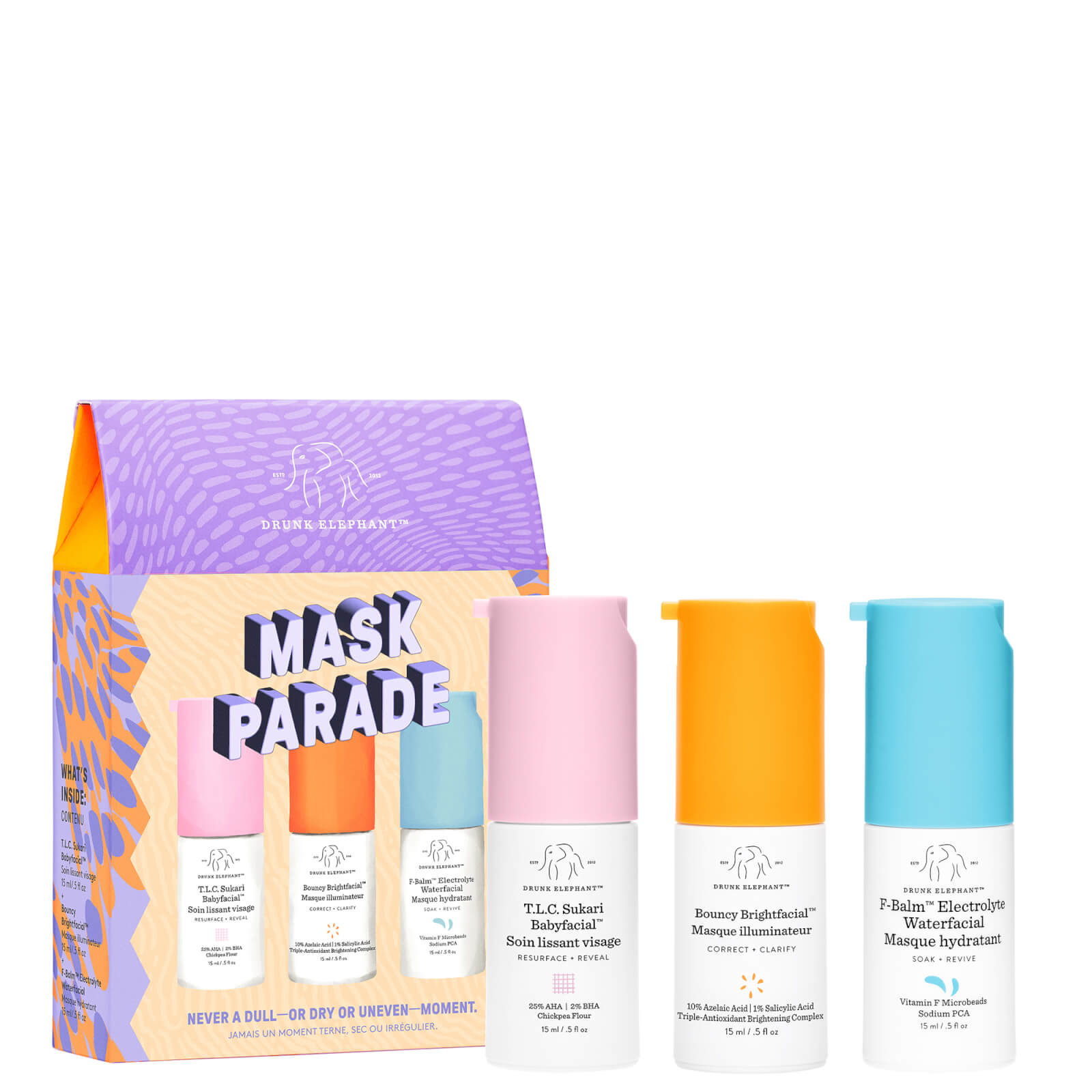

Drunk Elephant Mask Parade Set
