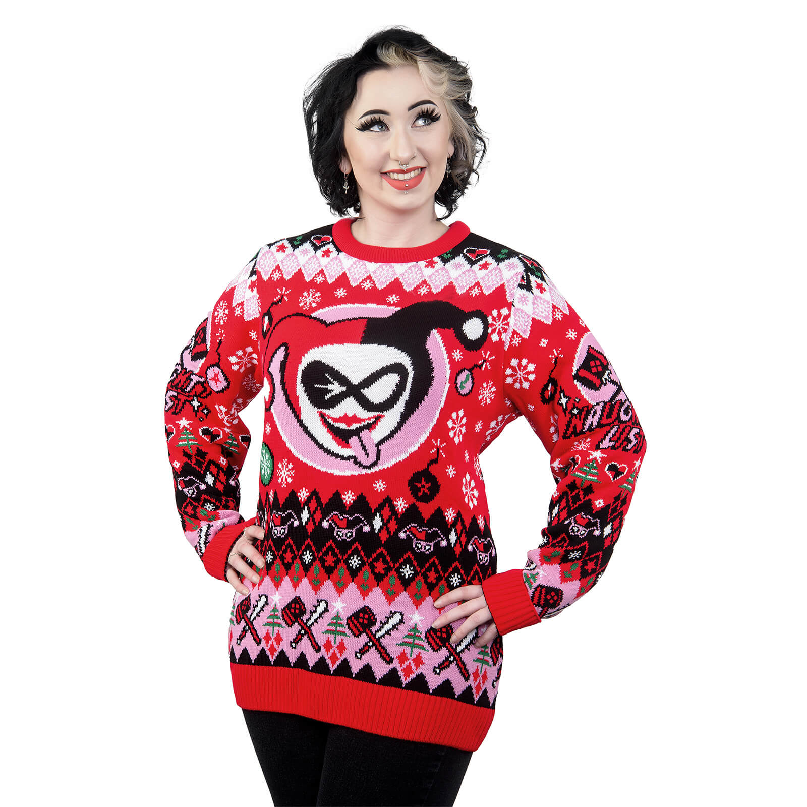 Harley Quinn: Hey Puddin Christmas Jumper - XS
