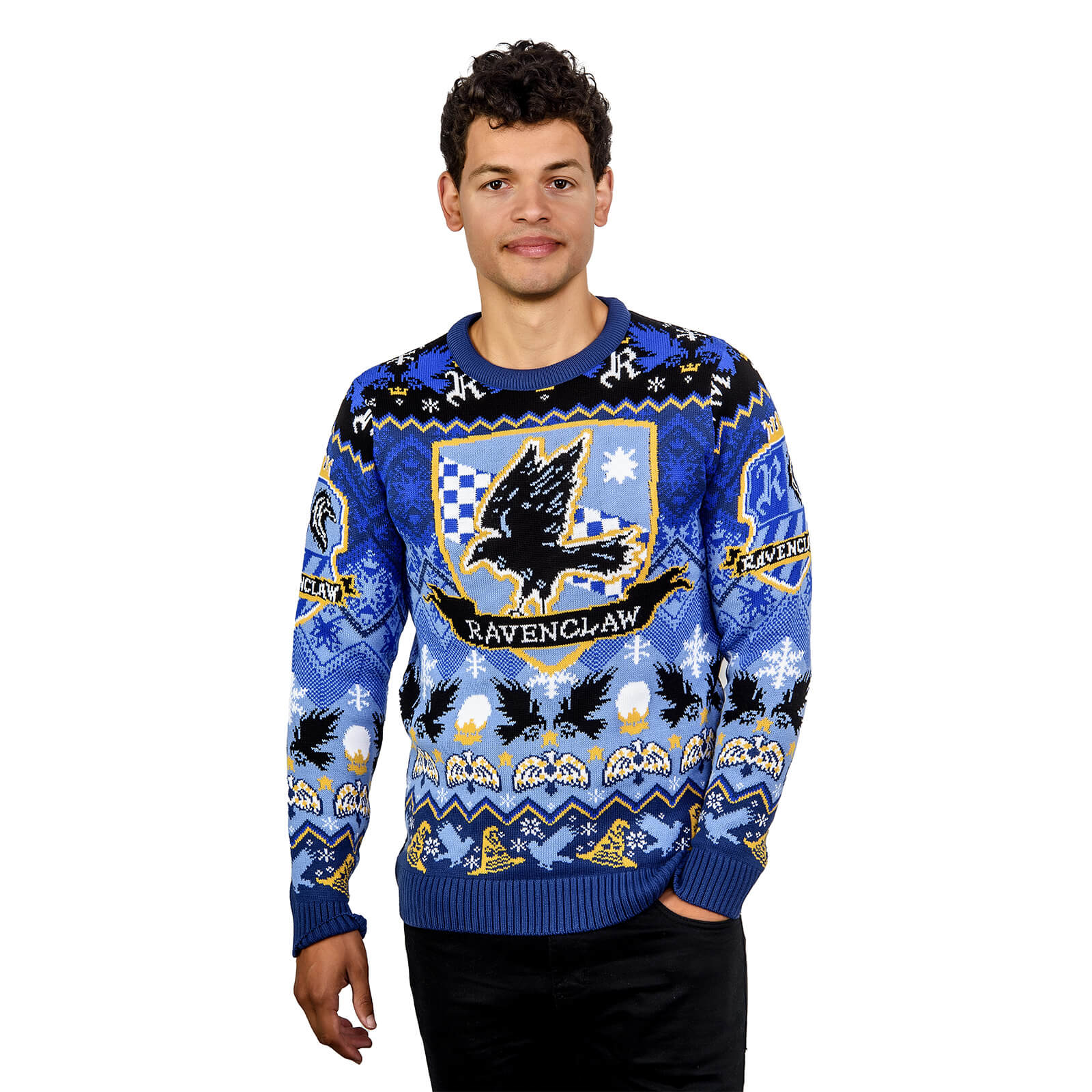 Ravenclaw House Crest Christmas Jumper - L