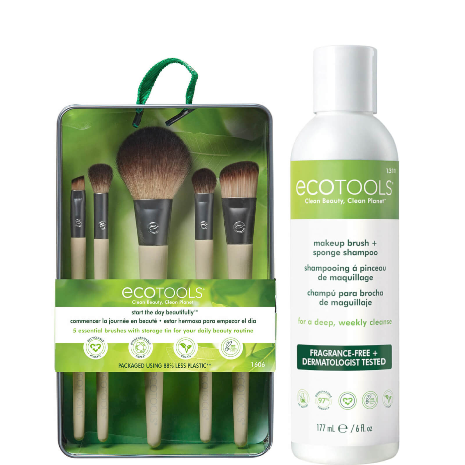 

EcoTools Start The Day Beautifully Set + Makeup Brush Shampoo