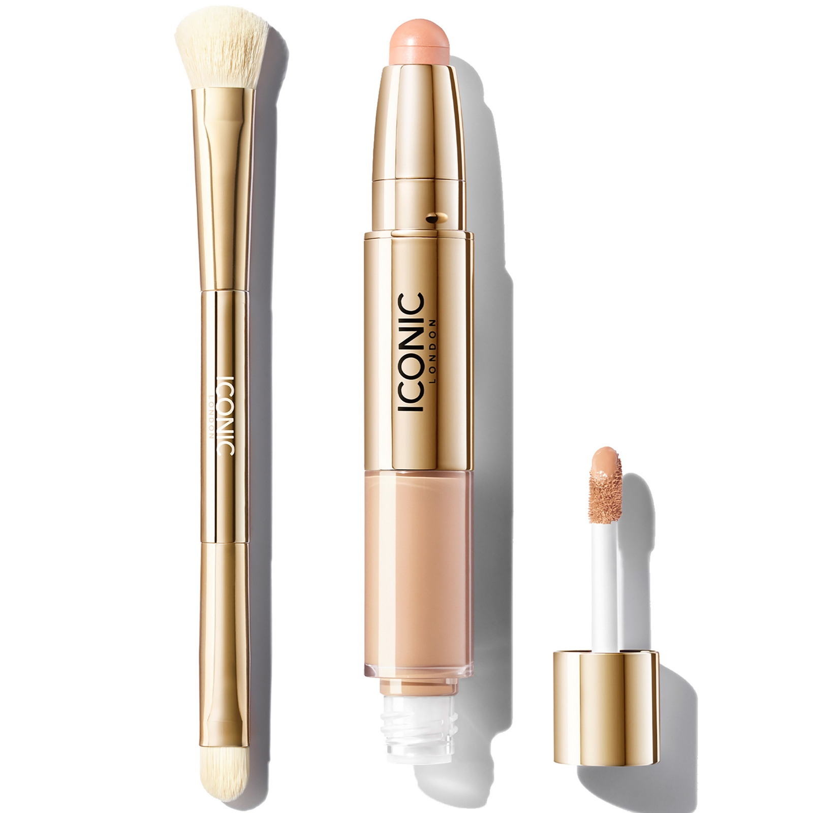 Iconic London Radiant Concealer And Brush Bundle (various Shades) - Warm Fair