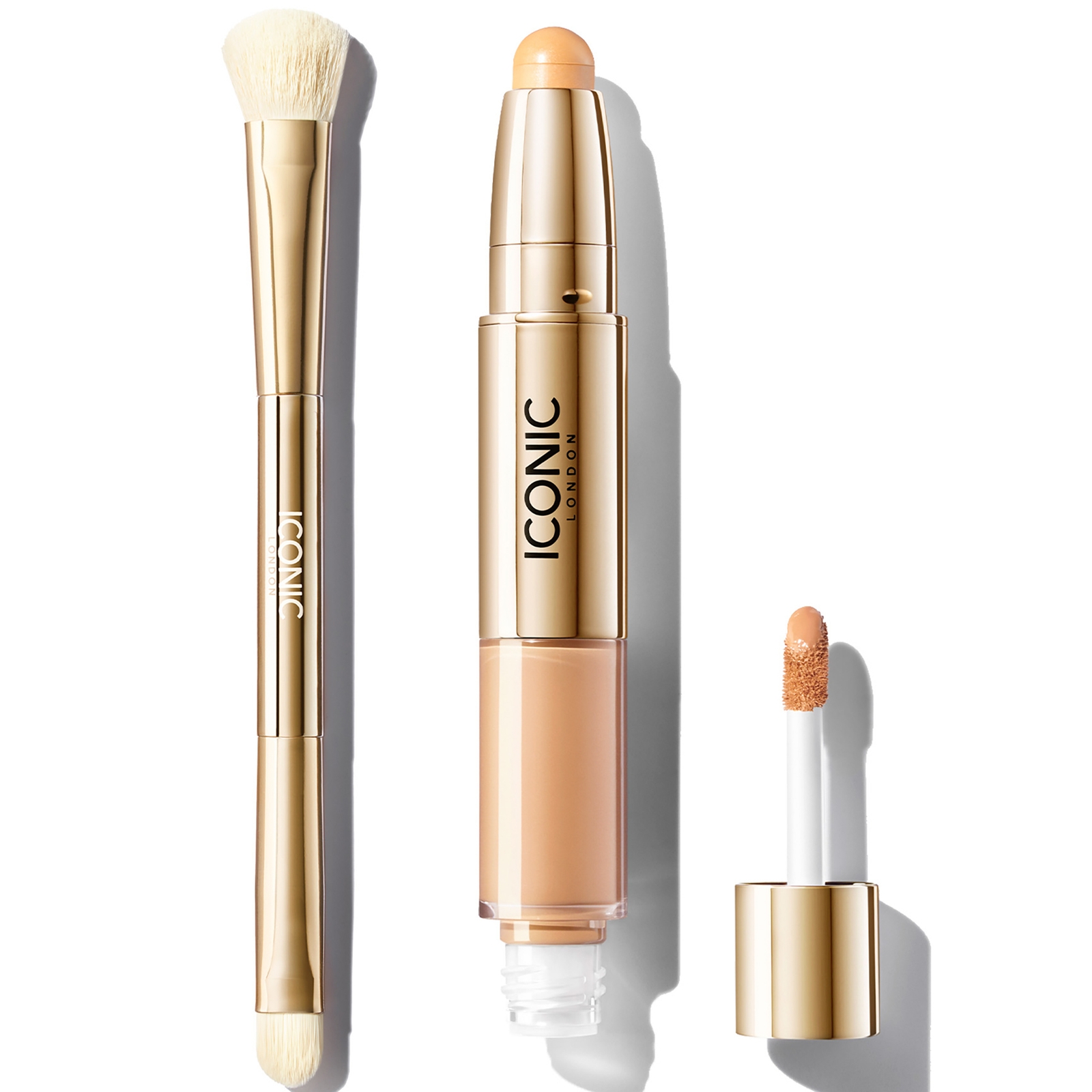 Iconic London Radiant Concealer And Brush Bundle (various Shades) - Neutral Light