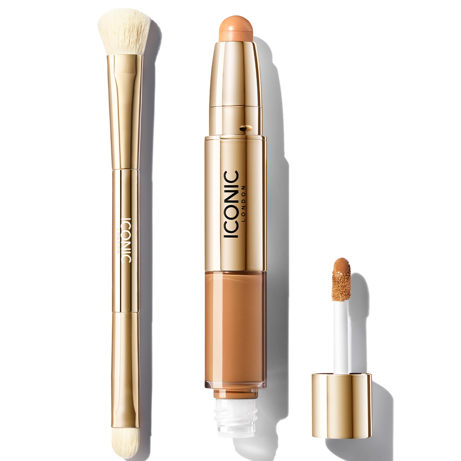 Iconic London Radiant Concealer And Brush Bundle (various Shades) - Neutral Tan