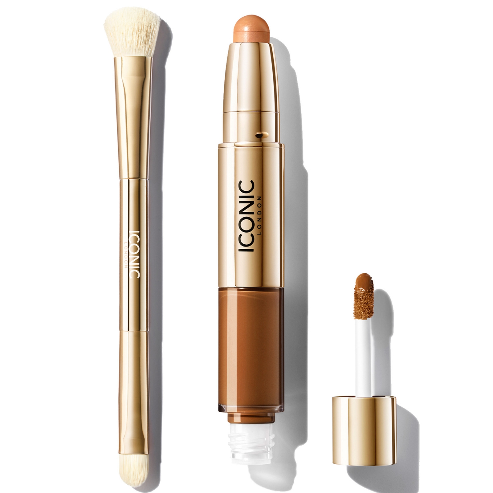 Iconic London Radiant Concealer And Brush Bundle (various Shades) - Neutral Deep