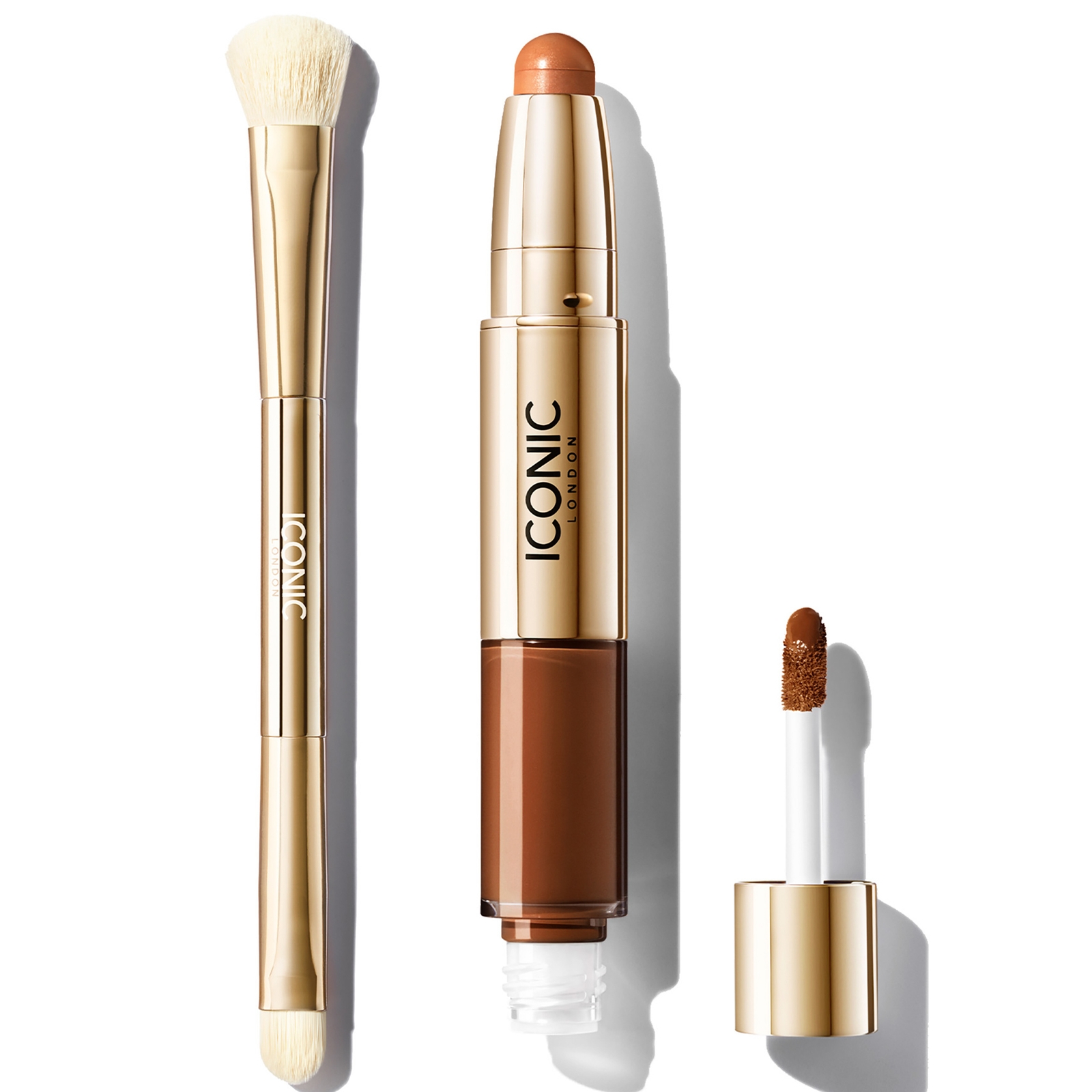 Iconic London Radiant Concealer And Brush Bundle (various Shades) - Golden Rich