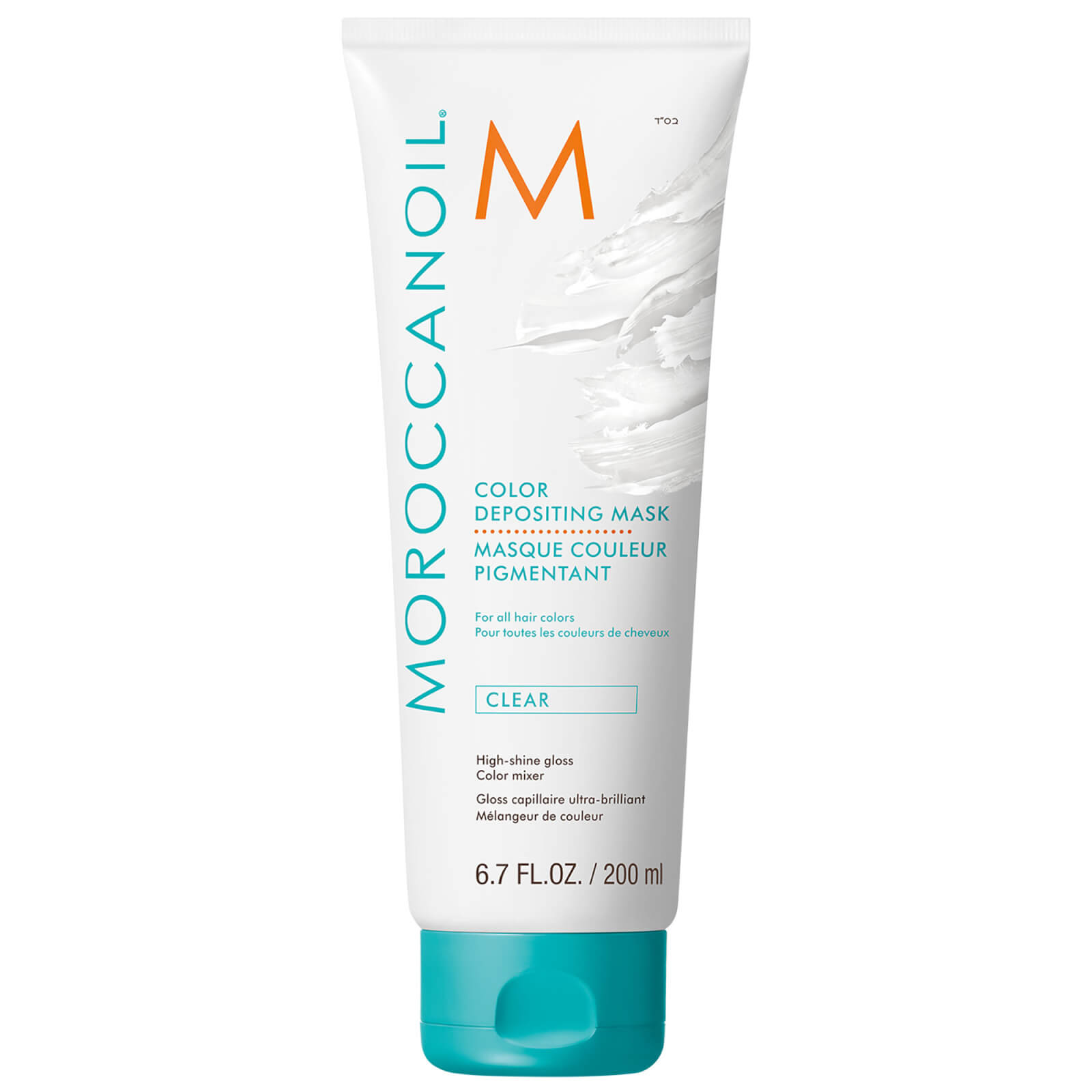 Moroccanoil High Shine Gloss Color Depositing Mask - Clear 6.7 oz In White