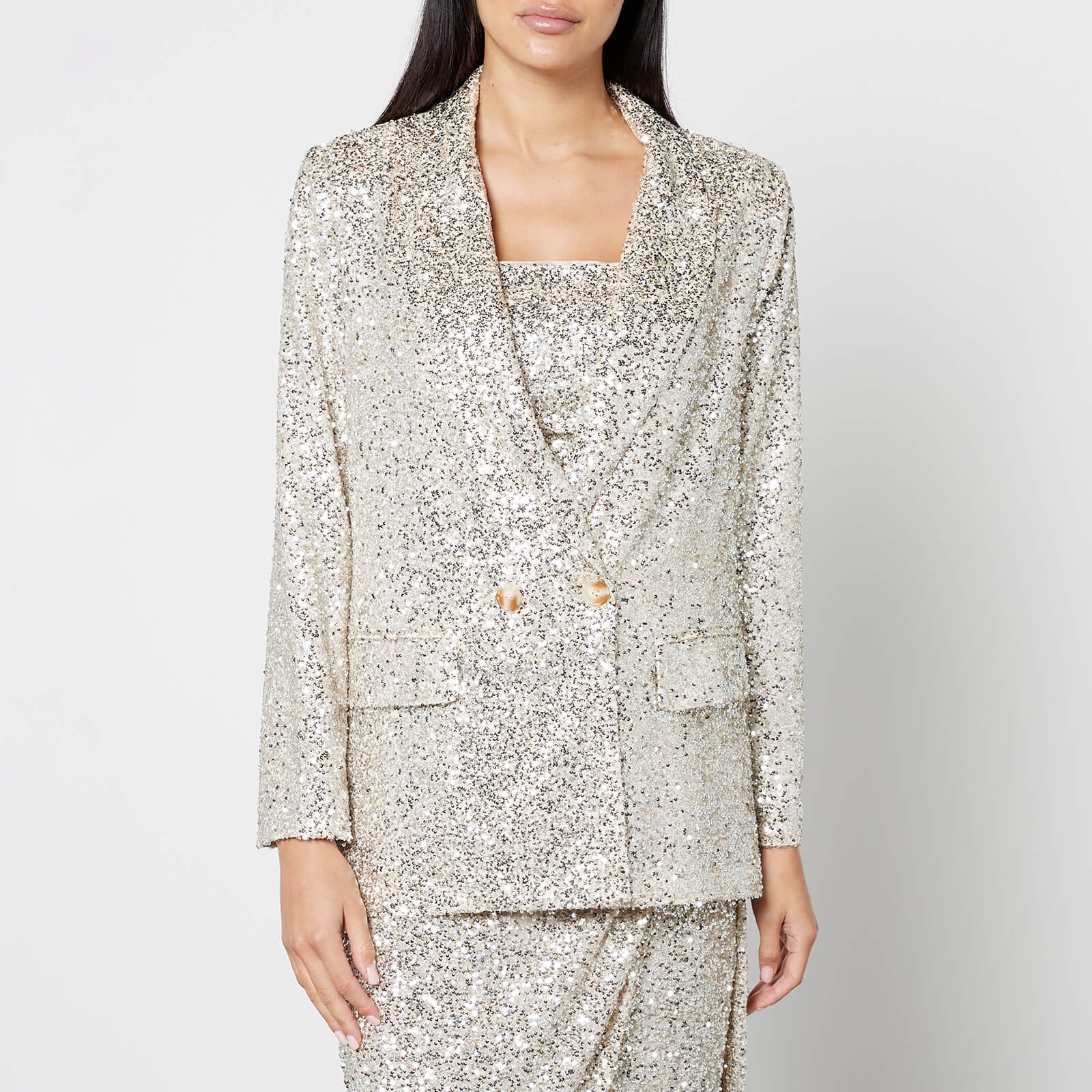 Never Fully Dressed 54 Sequined Woven Blazer