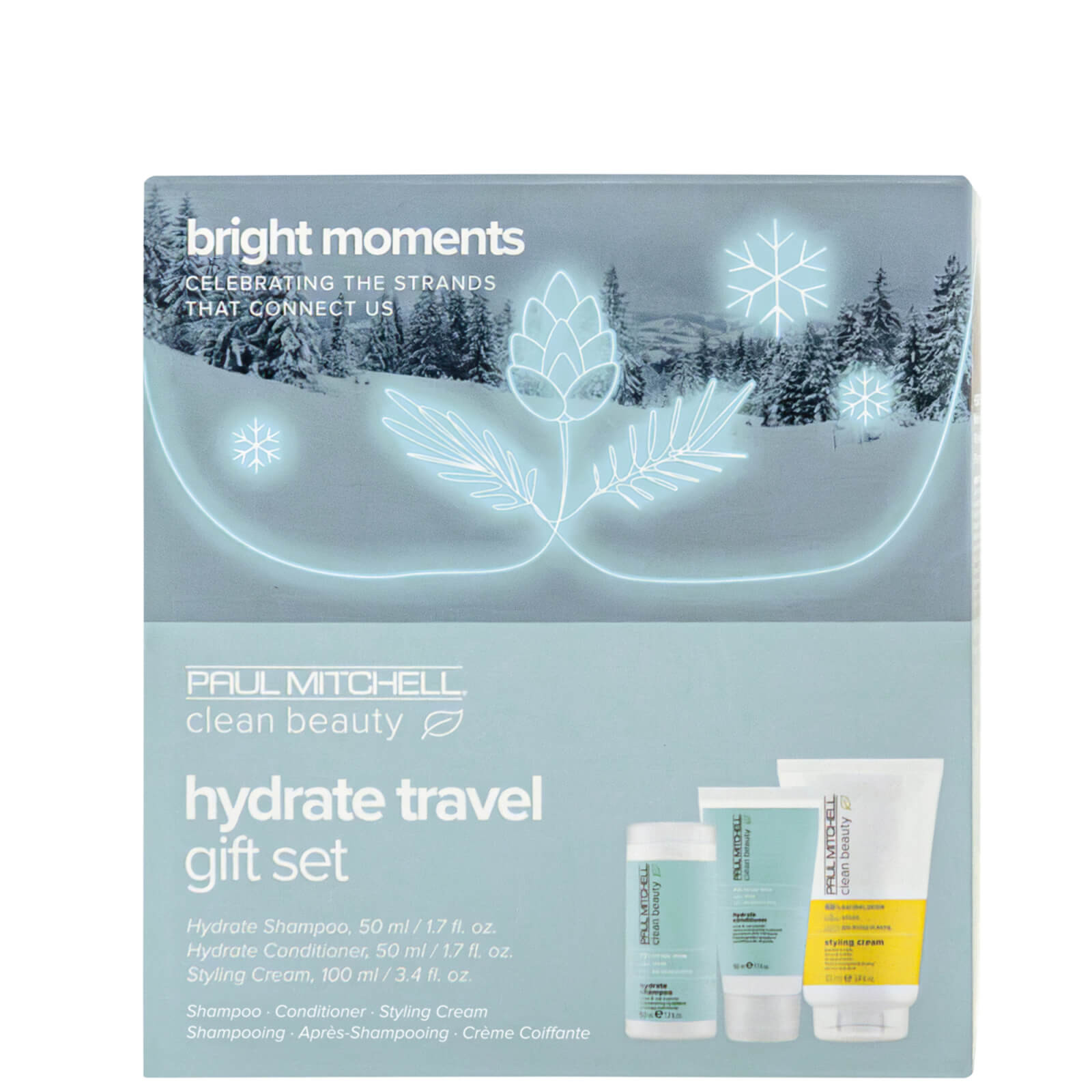 paul mitchell clean beauty hydrate travel gift set trio (worth £44.50)