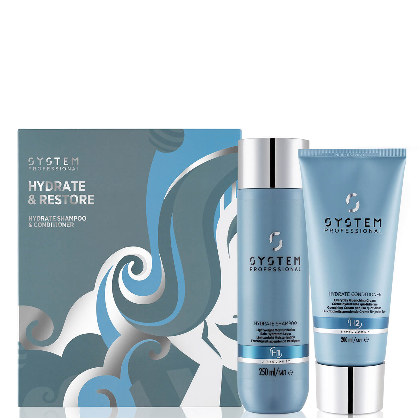 System Professional Hydrate, Hydrate And Restore Hair Gift Set In White