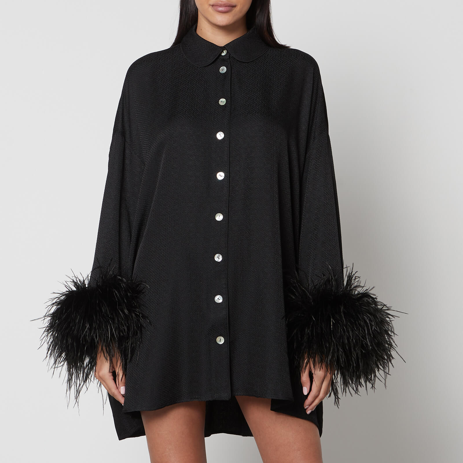 Sleeper Pastelle Oversized Jacquard Shirt Dress - XXS-XS