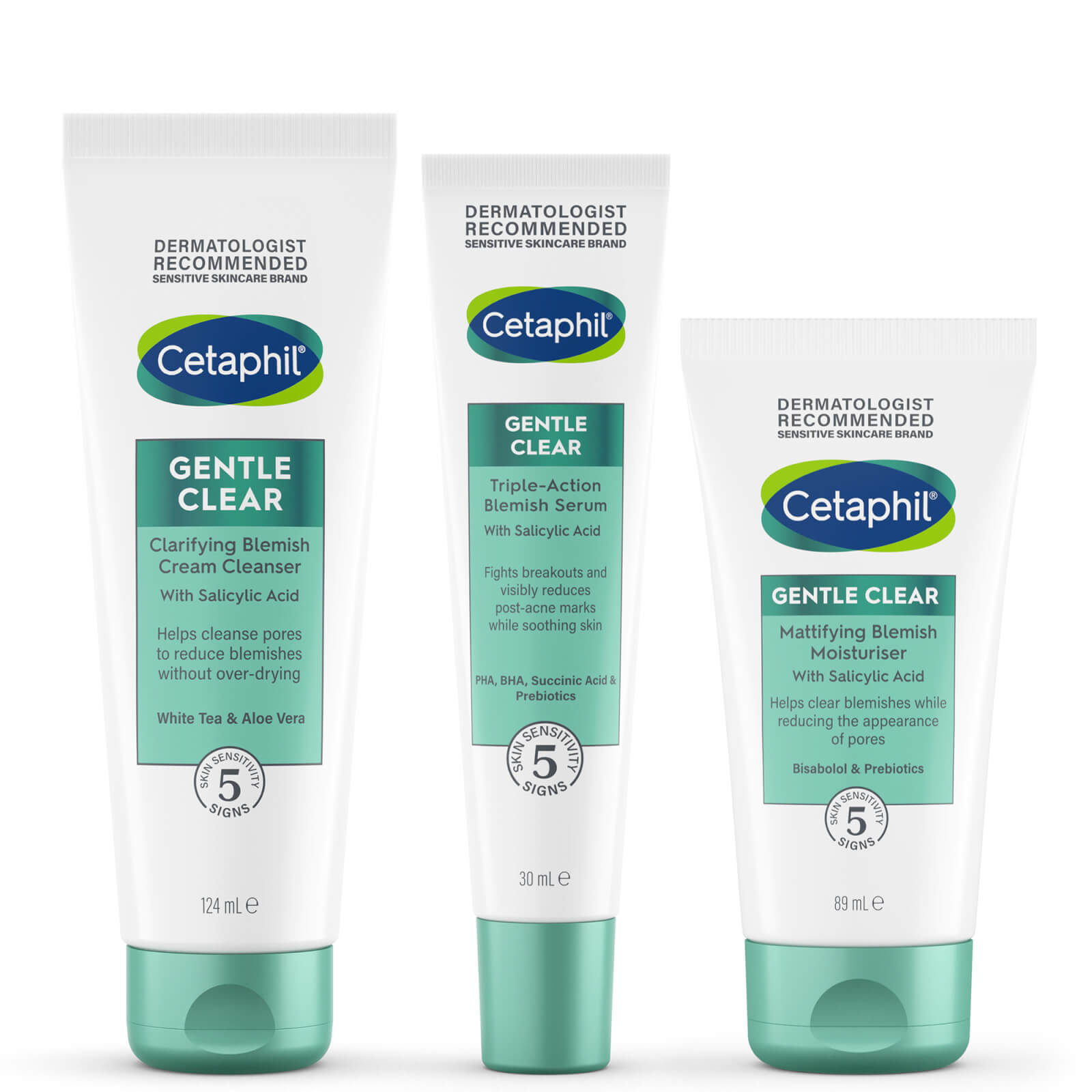 Image of Cetaphil Gentle Clear Blemish Control 3-Step Routine Kit