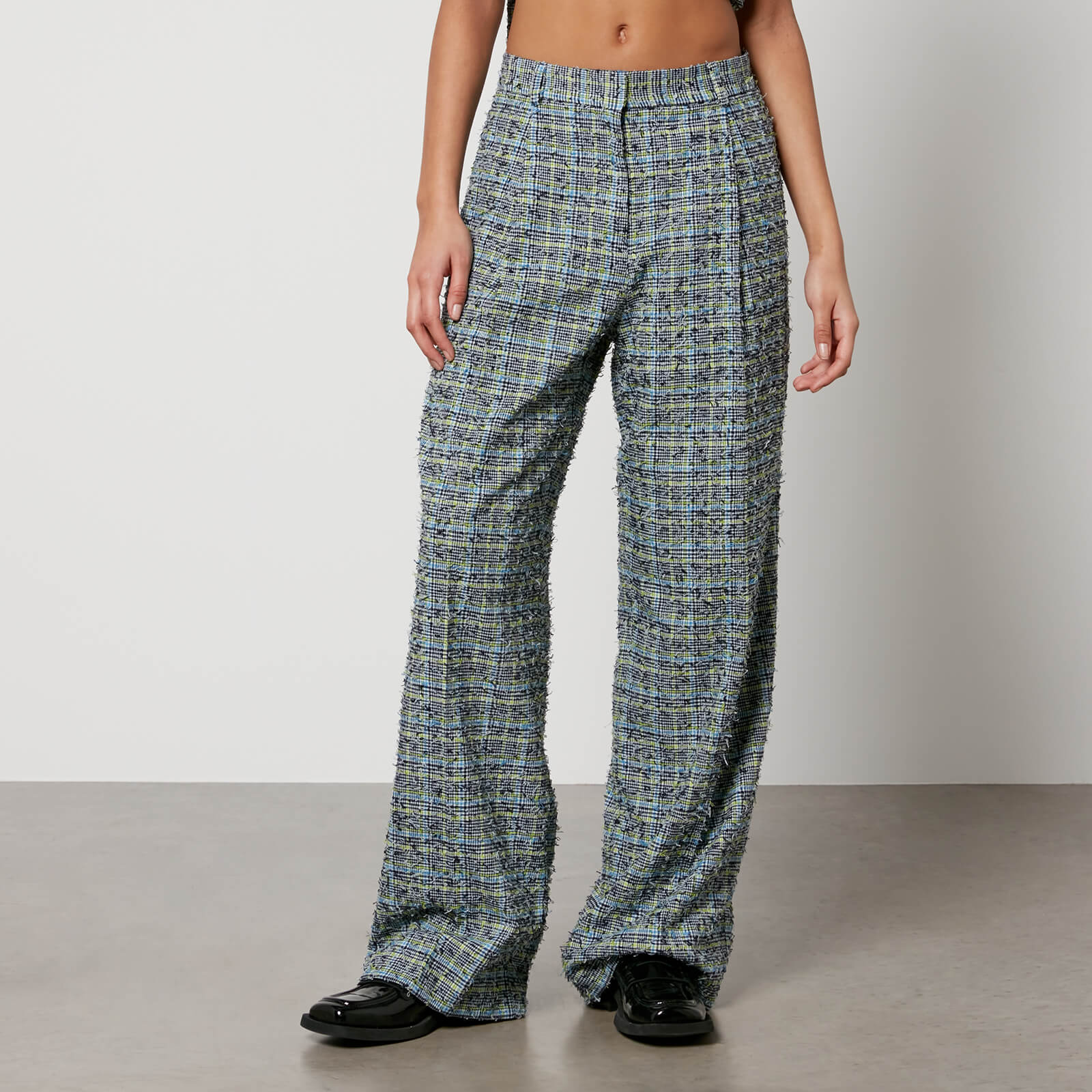 Stine Goya Jesabelle Distressed Houndstooth Trousers - XS