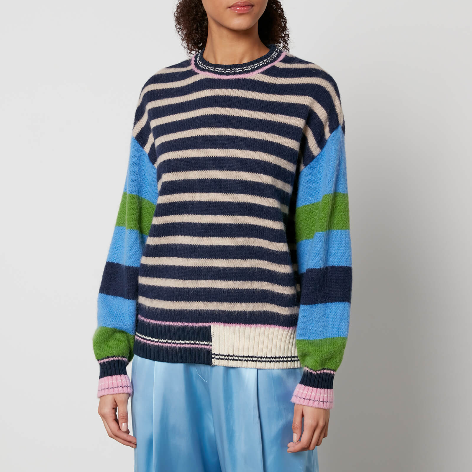 Stine Goya Shea Striped Intarsia-Knit Jumper - M