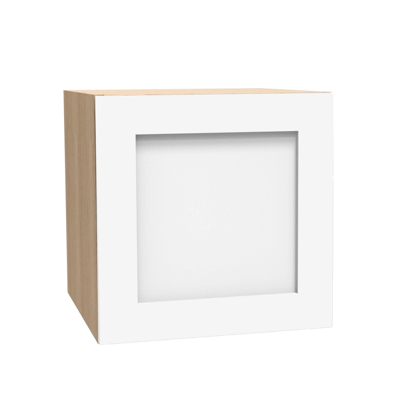 House Beautiful Realm Single Bridging Unit, Oak Effect Carcass, White Shaker Door (W) 450mm x (H) 450mm thumbnail