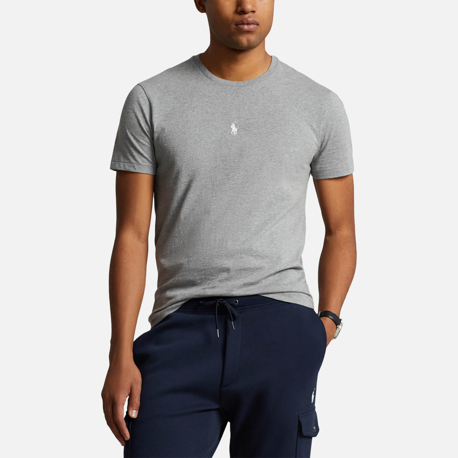 Polo Ralph Lauren Custom-Slim-Fit Jersey-T-Shirt - Grey Heather - XL
