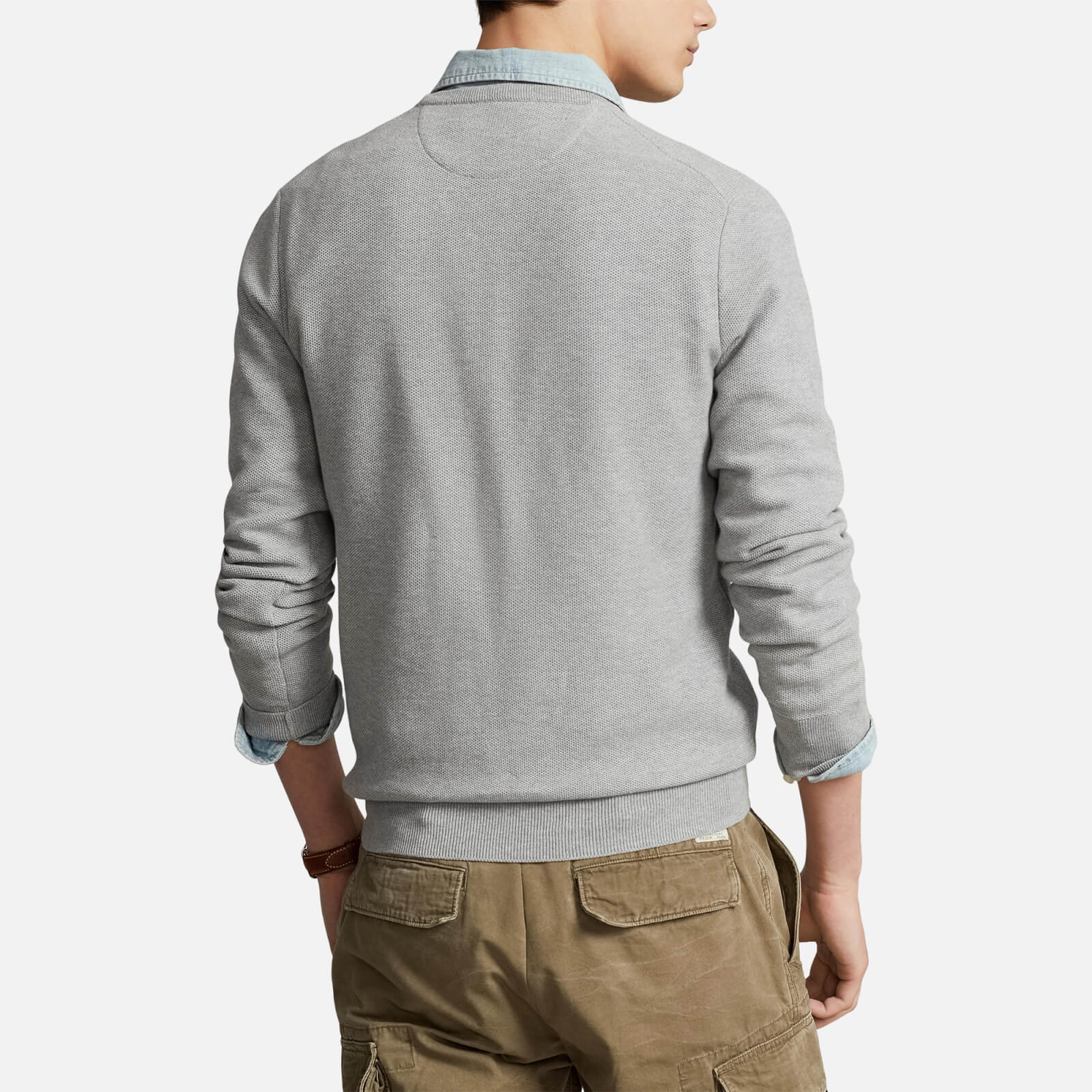 Polo Ralph Lauren Grey Cotton Jumper - Men's Medium