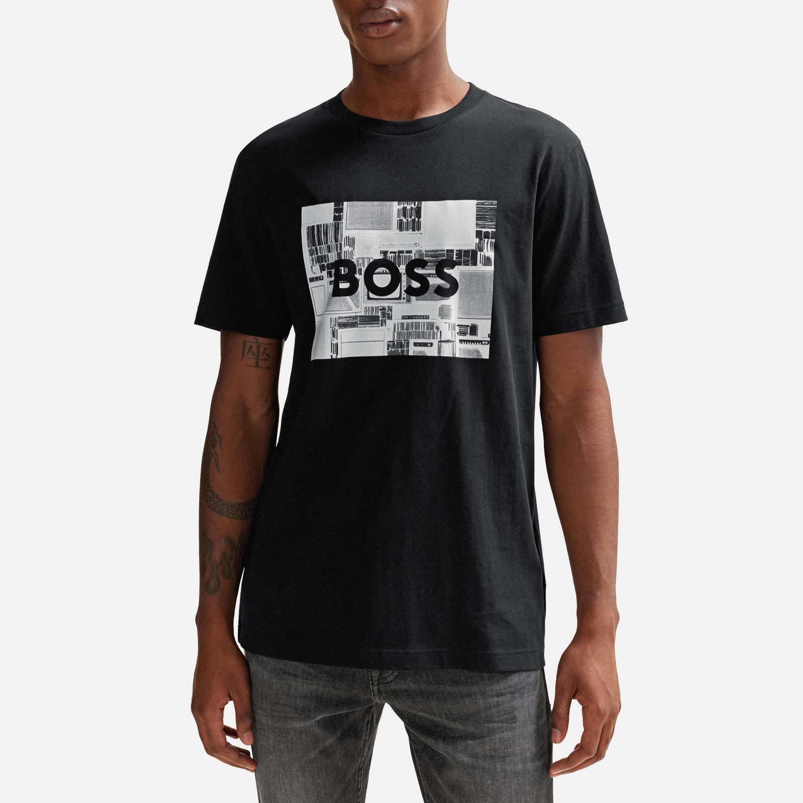 Boss Orange Heavy Boss Logo-Print Jersey T-Shirt