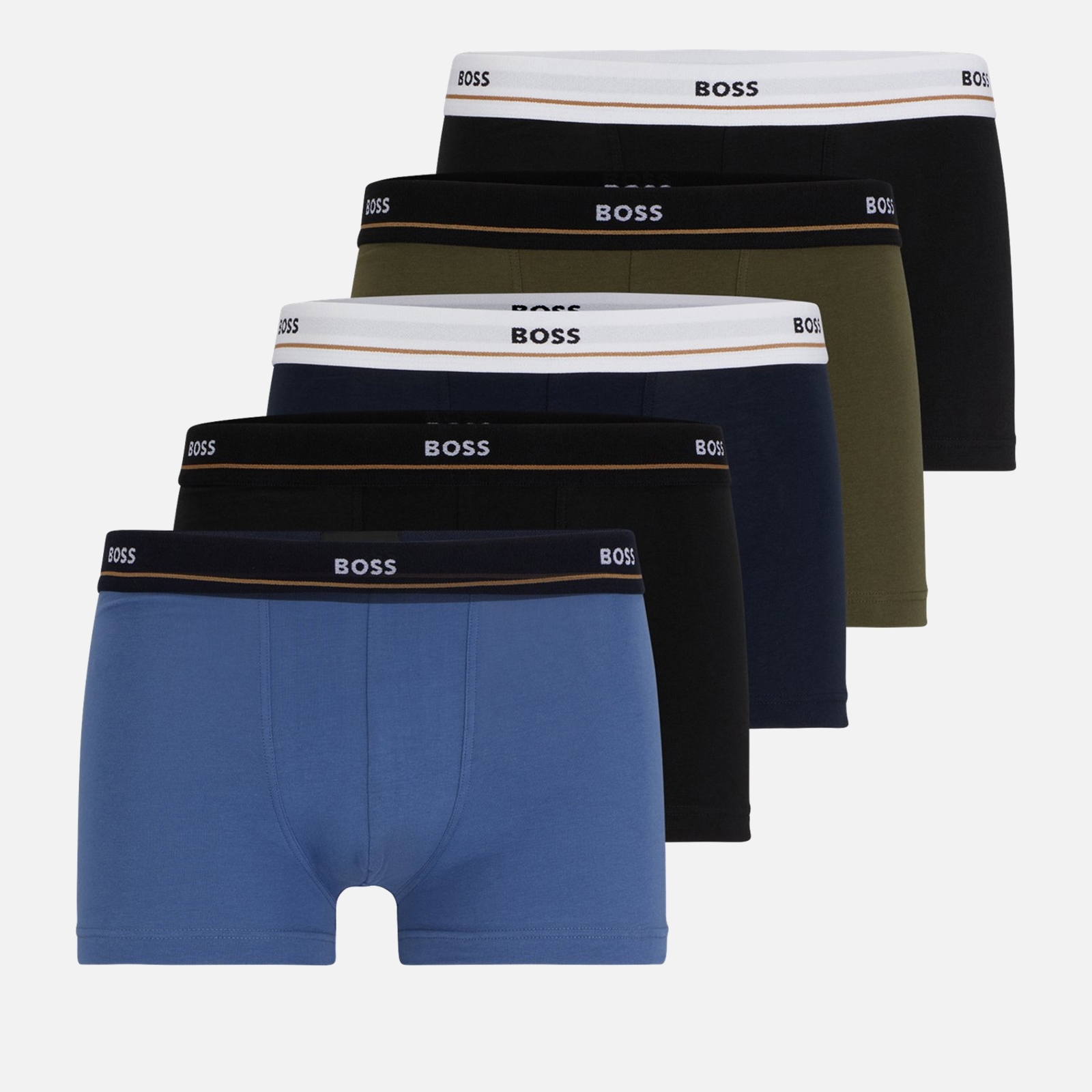 BOSS Bodywear Essential Cotton-Blend 5-Pack Boxer Shorts