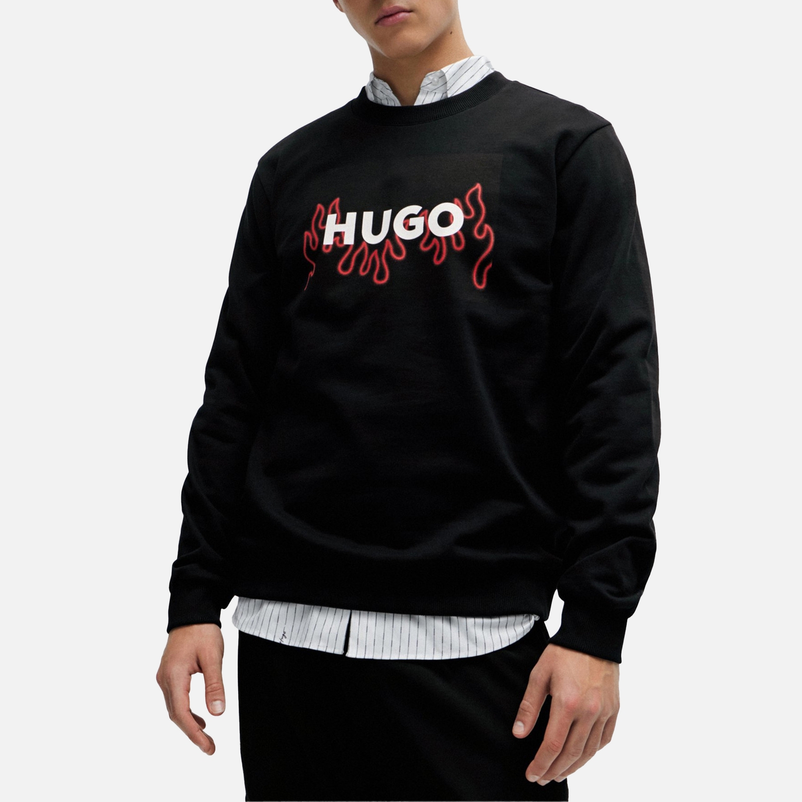HUGO Duragol_U241 Graphic Flame Cotton Sweatshirt