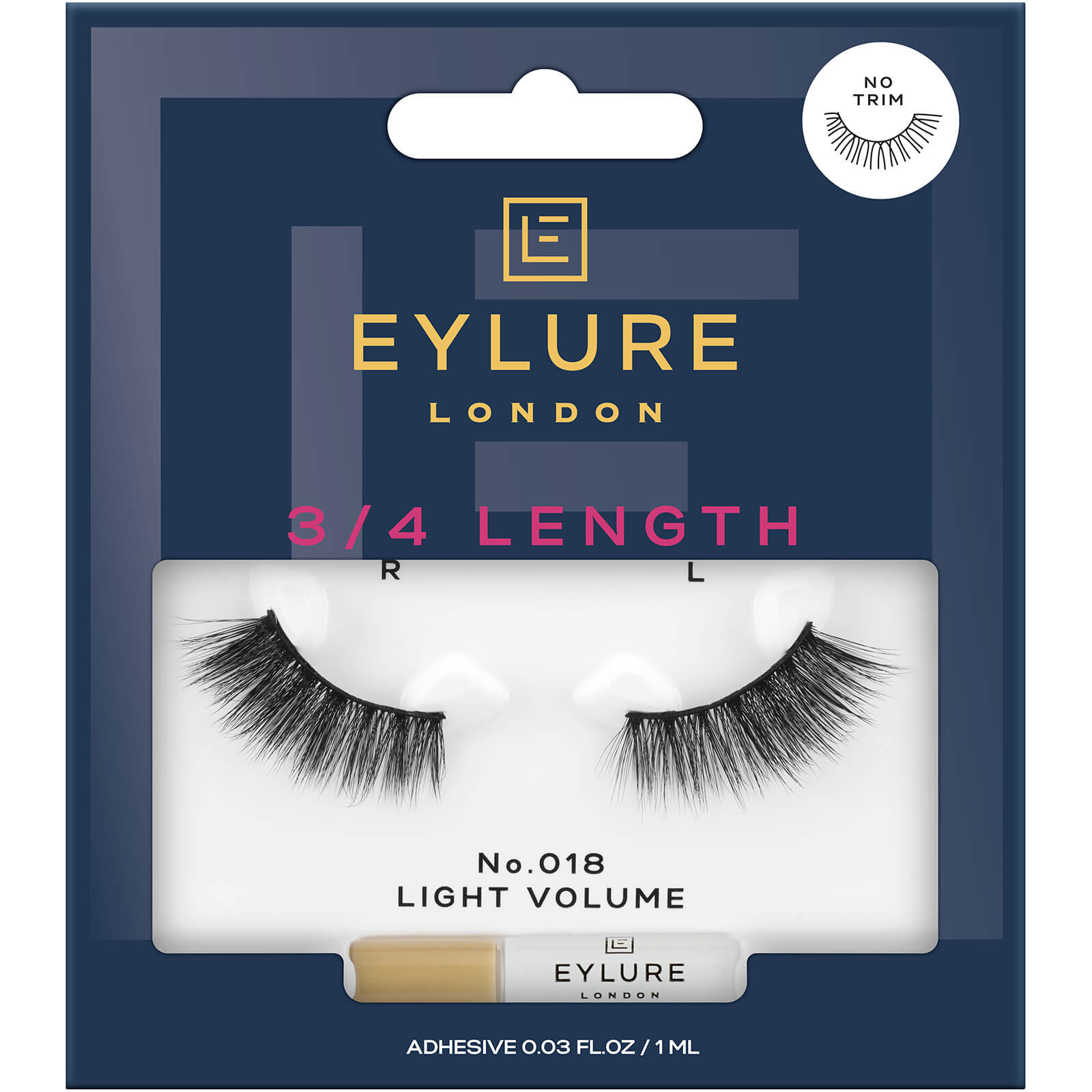 Eylure 3/4 Line Ext False Lashes - No 018