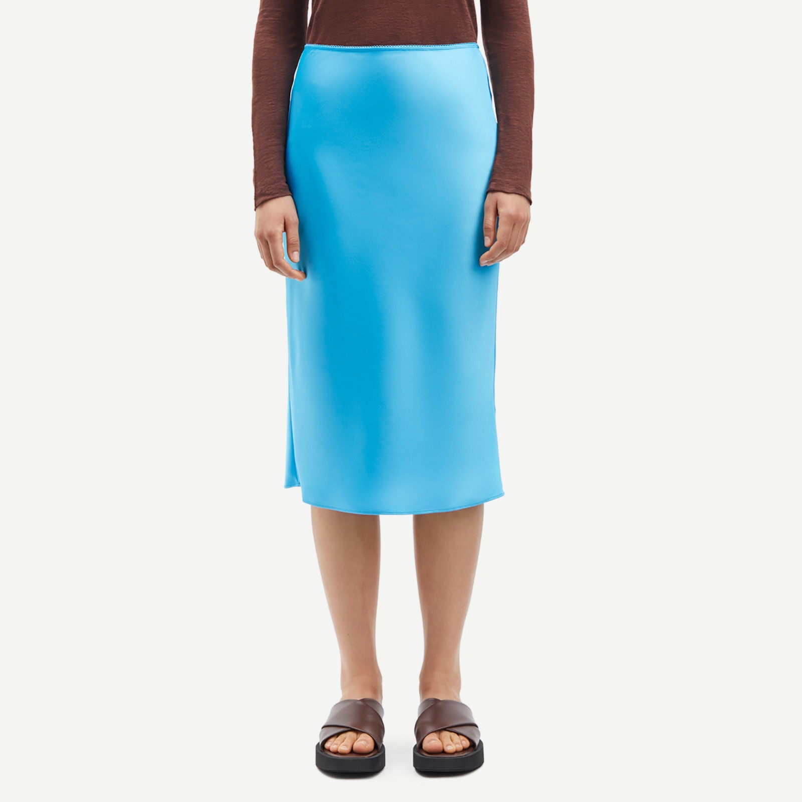 Samsoe Samsoe Agneta Recycled Satin Midi Skirt