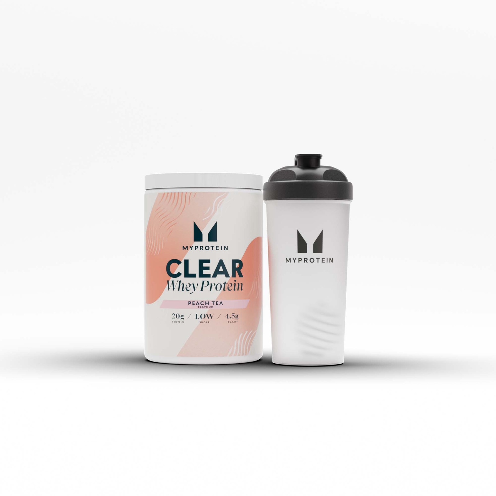 E-shop Balíček čistej bielkoviny Clear Protein - Shaker - Peach Tea