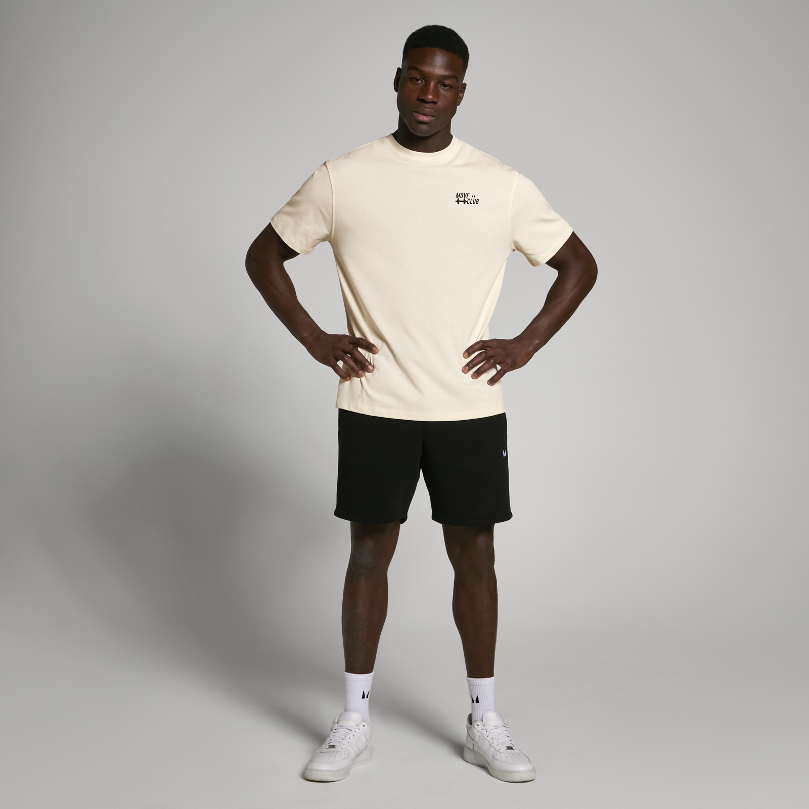 5059883287683 - FIBO Oversized Move Club T-Shirt – Vintage-Weiß - L - XL 5059883287683 - FIBO Oversized Move Club T-Shirt – Vintage-Weiß - L - XL
