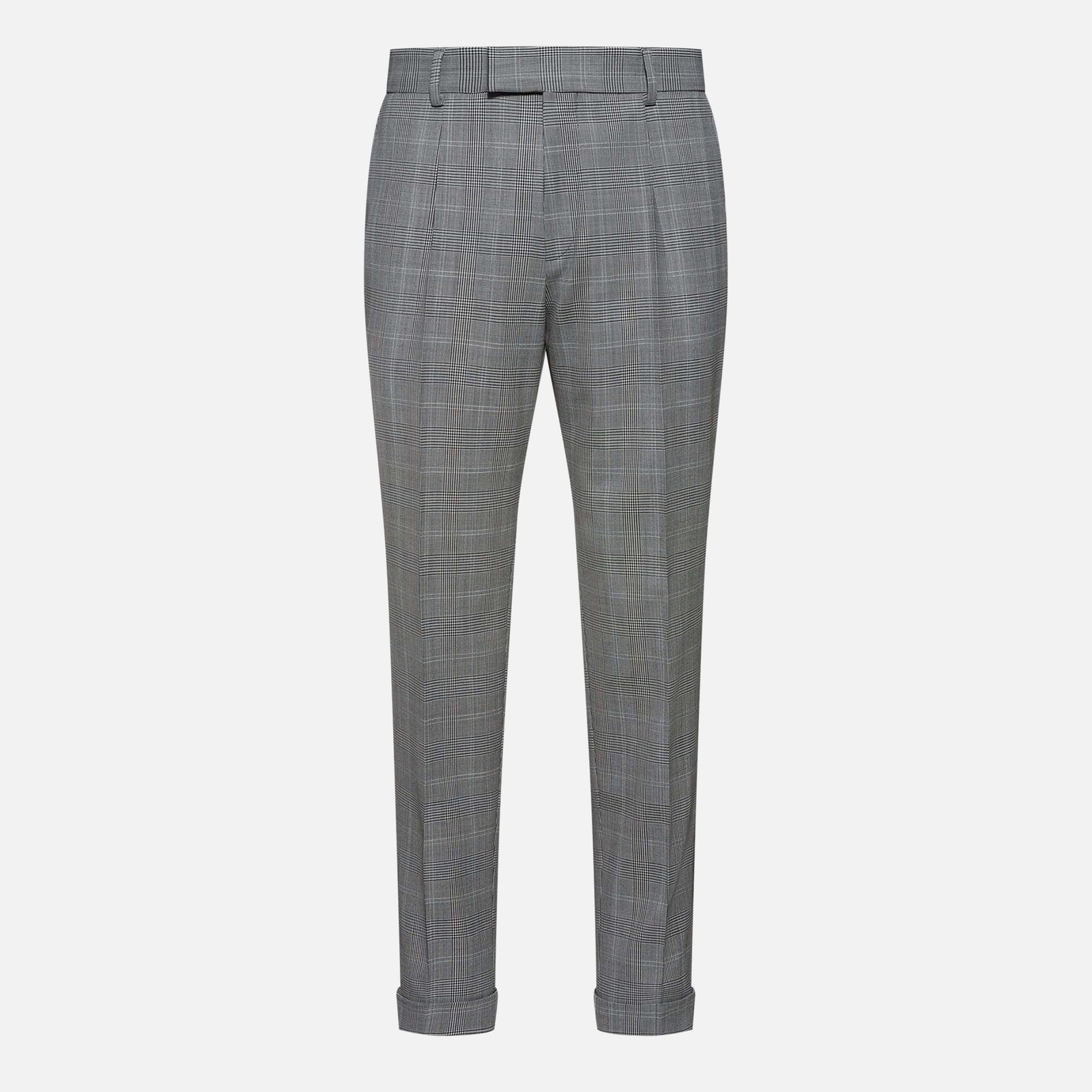 BOSS Black H-Pepe Checked Wool-Blend Trousers