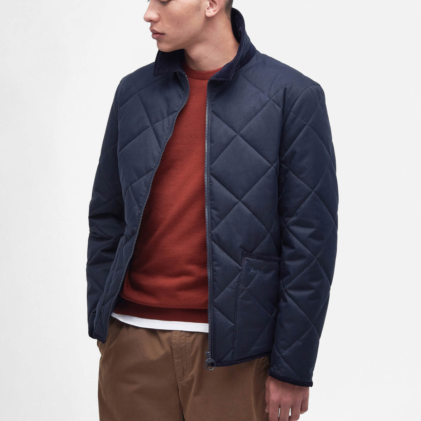 barbour heritage easton liddesdale diamond quilted shell jacket - s