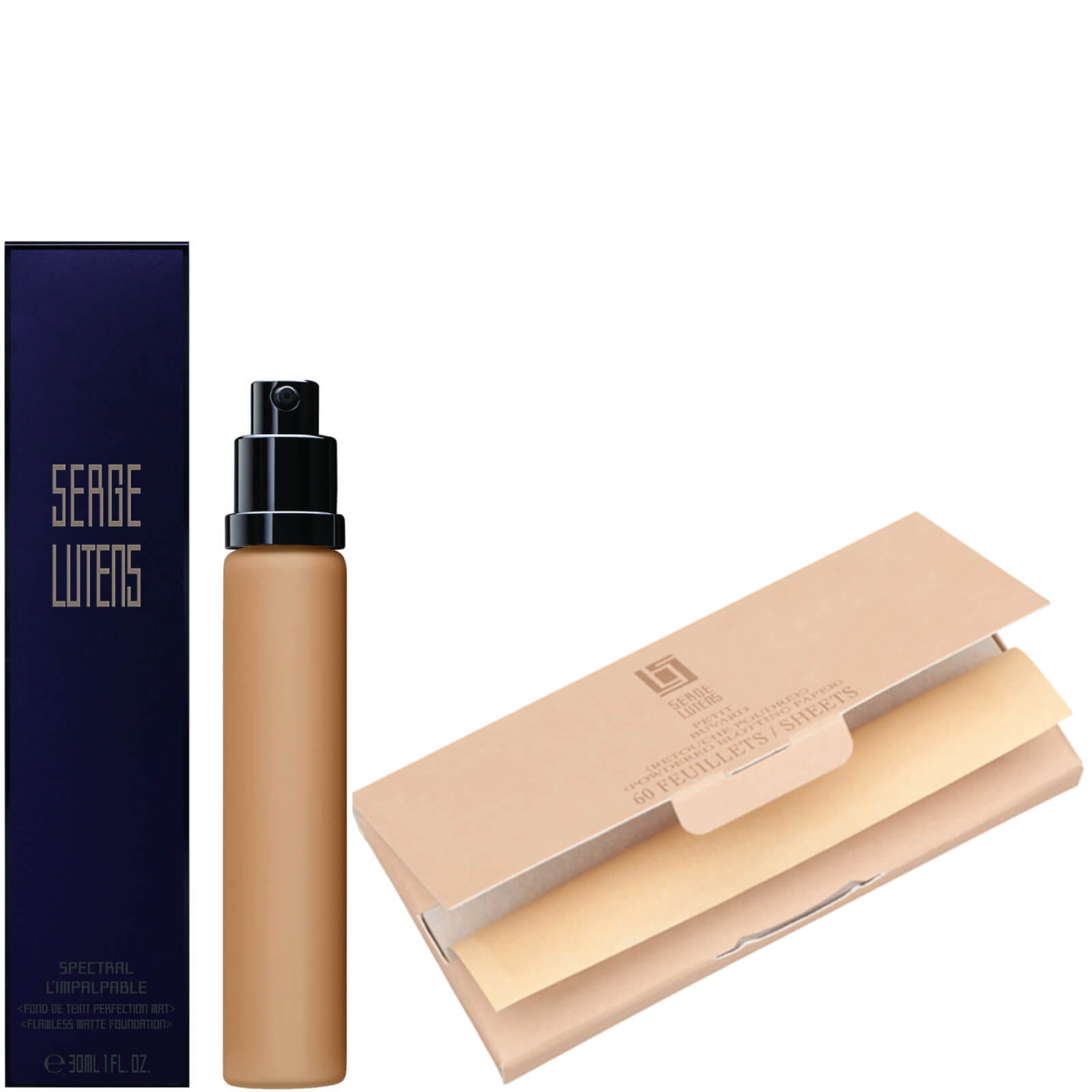 

Serge Lutens Petit Buvard Matifying Paper and Spectral Fluid Foundation Refill 30ml Bundle (Various Shades) - G40