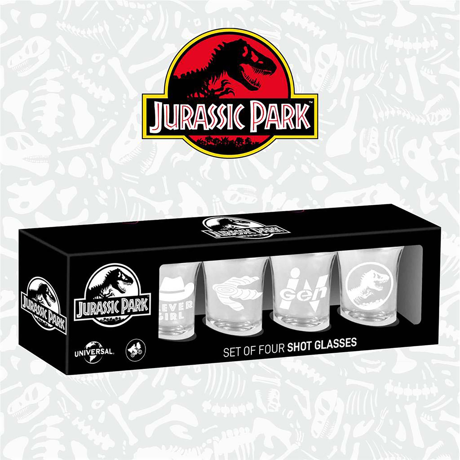 Jurassic Park Premium Set of 4 Shot Glasses