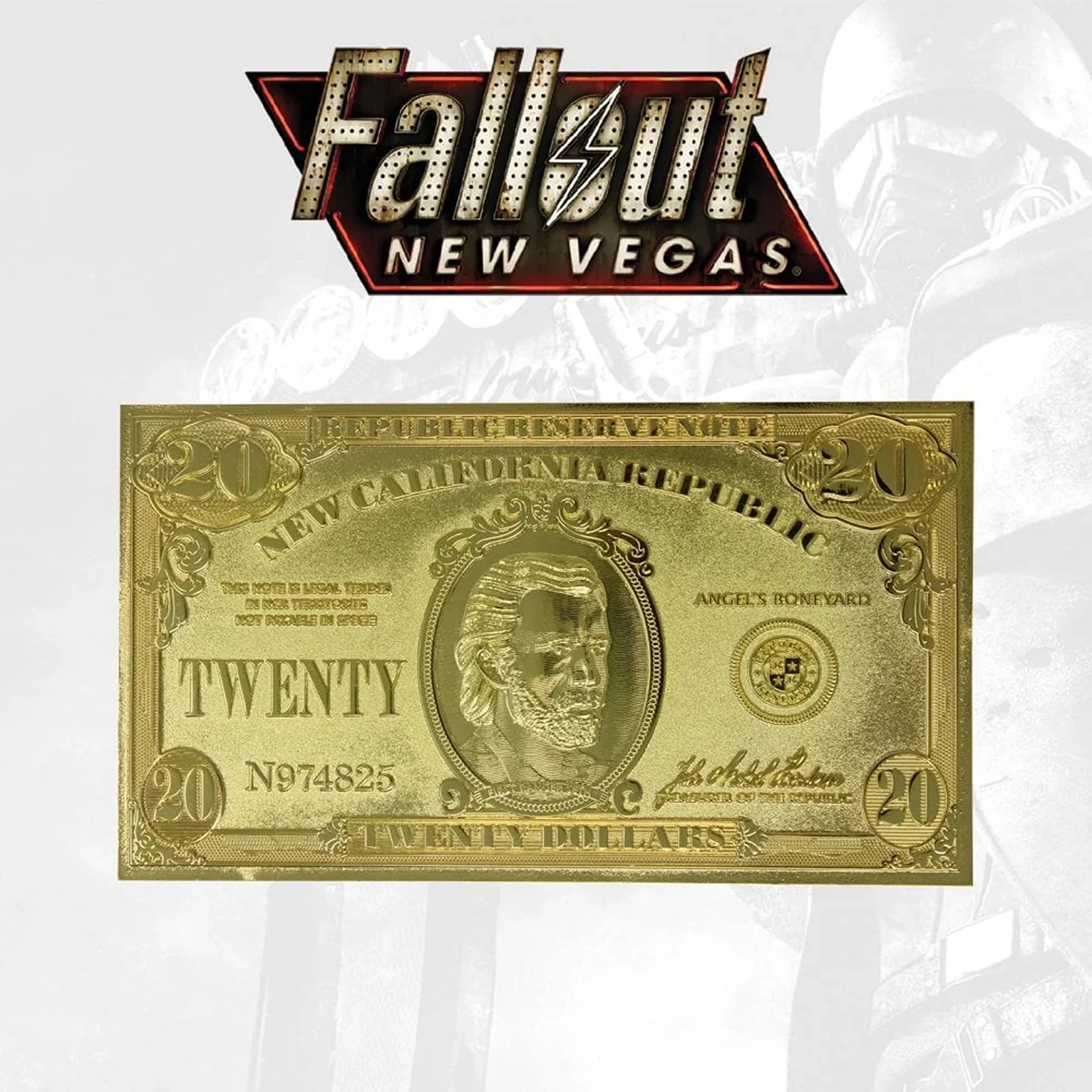 Fallout New Vegas Limited Edition 24k Gold Plated Replica Ncr 20 Bill