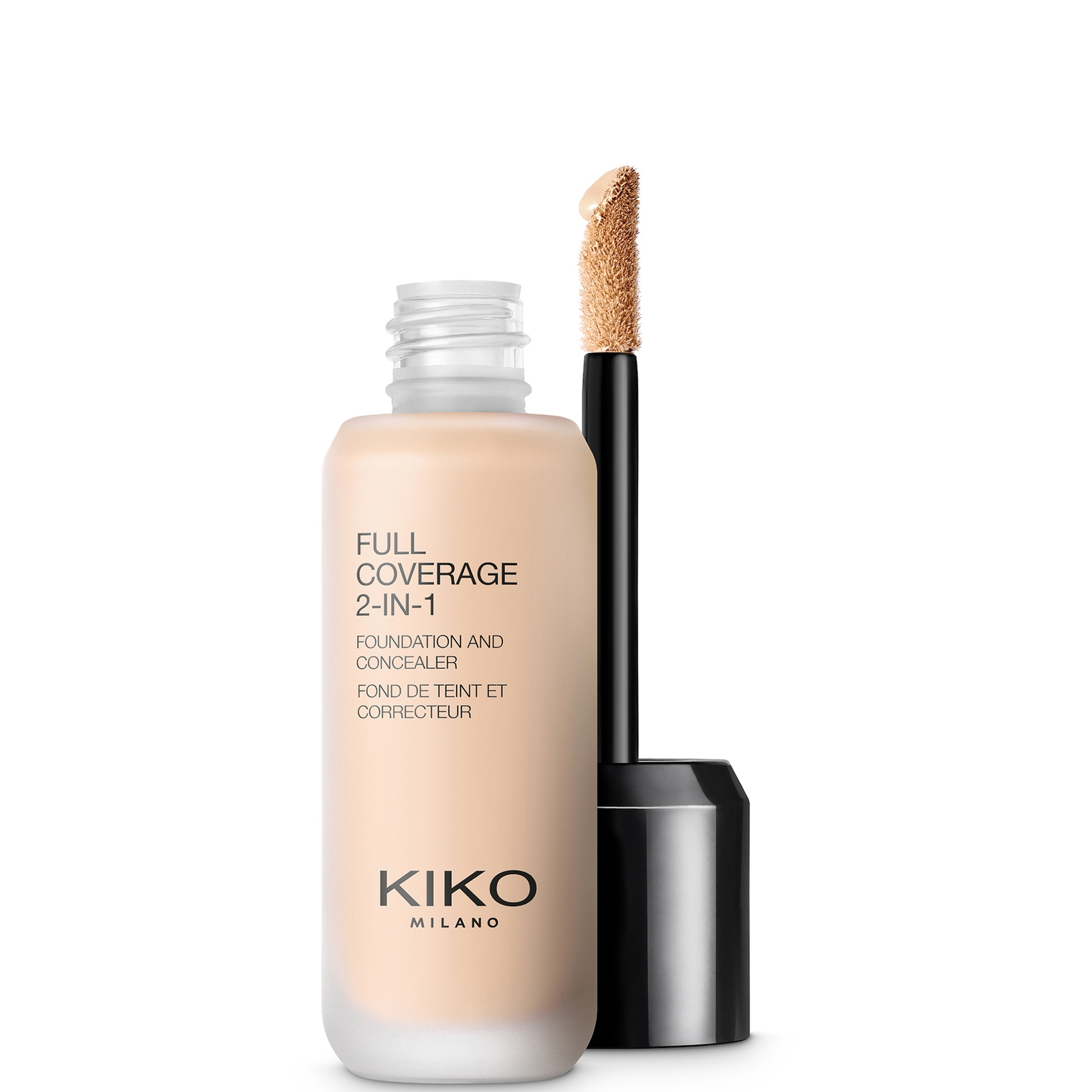 KIKO Milano Full Coverage 2-in-1 Foundation and Concealer 25ml (Various Shades) - 01 Warm Rose