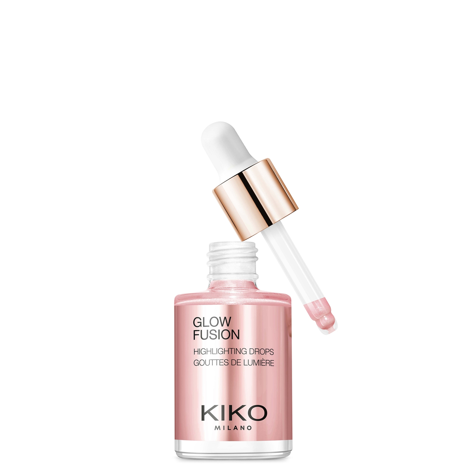 Image of KIKO Milano Glow Fusion Highlighting Drops 10ml (Various Shades) - 01 Platinum Rose