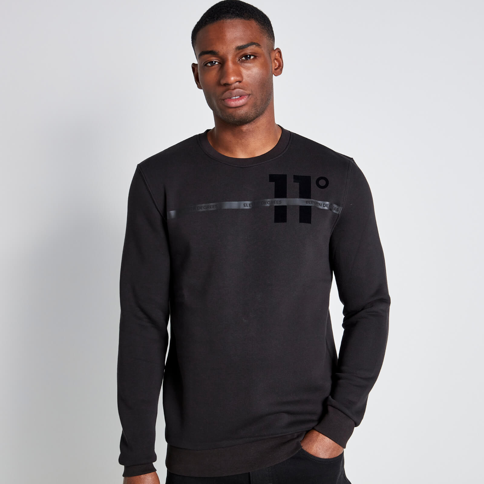 Flock Print Large Graphic Sweatshirt - XS at 11 Degrees